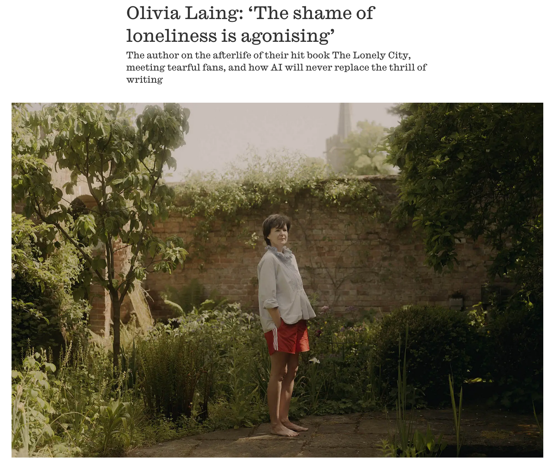 Olivia Laing Observer Books Q&A