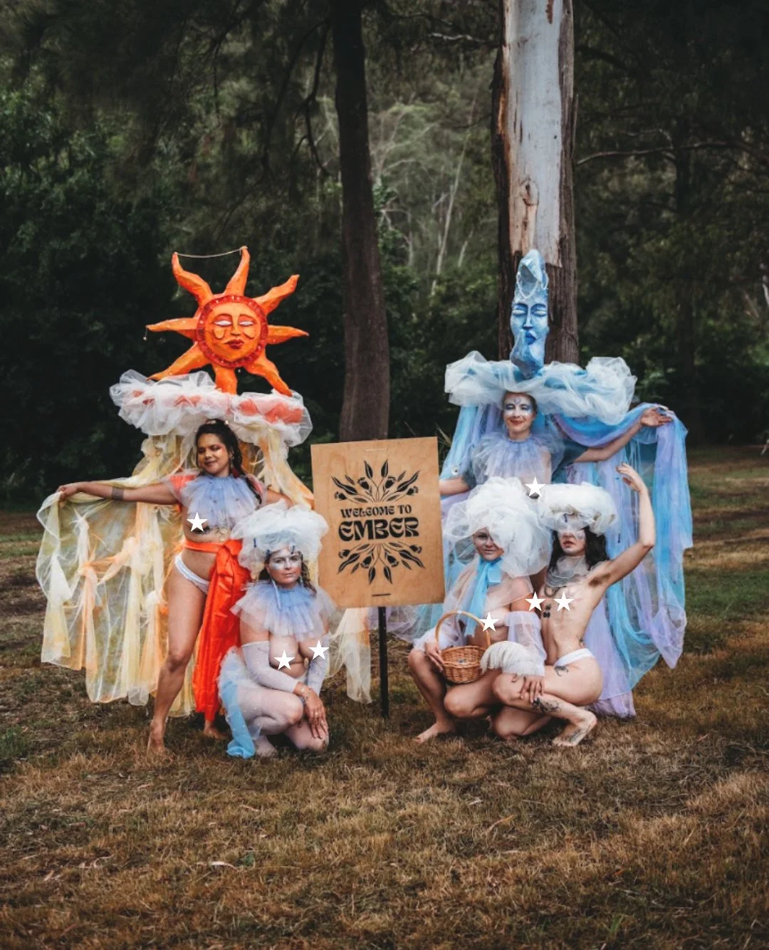 A moment for these costumes!!!! The Sun &amp; Moon roving performance at Ember Interlude spreading blessings to all! ⁠
By @we.are.celestial.beings⁠
⁠
Pure magic 💫⁠
⁠
Capture by @melfisherphotography