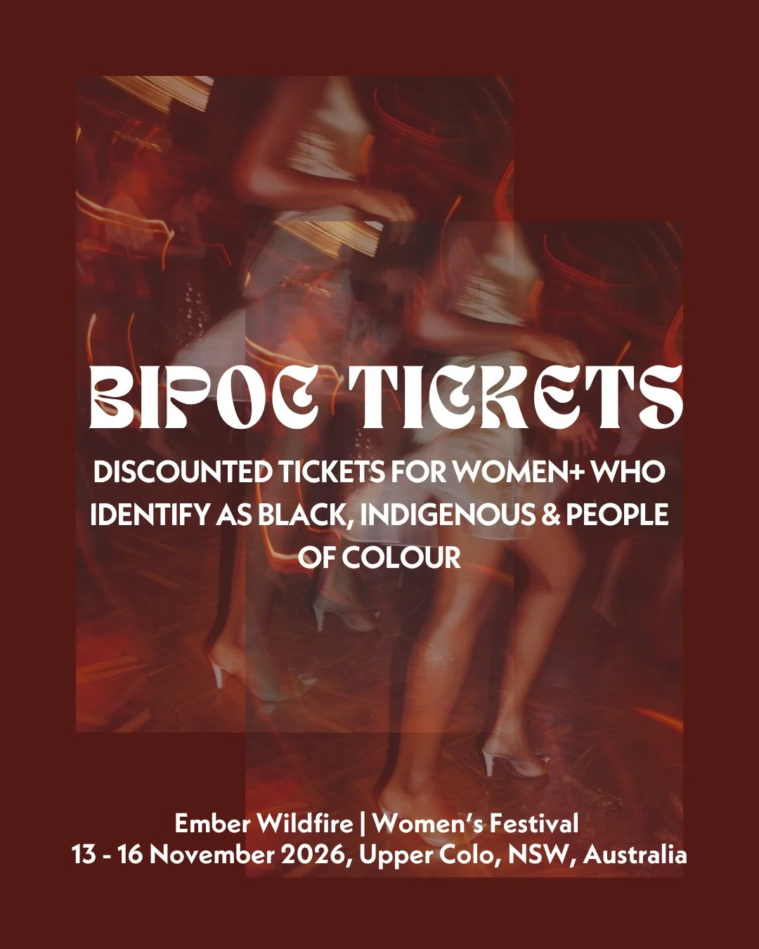 ✨ At Ember, we&rsquo;re committed to creating spaces that are accessible, inclusive, and reflective of the diverse communities we gather with.⁠
⁠
🌿 Our BIPOC tickets are offered at a discounted rate for women+ who identify as Black, Indigenous &amp;