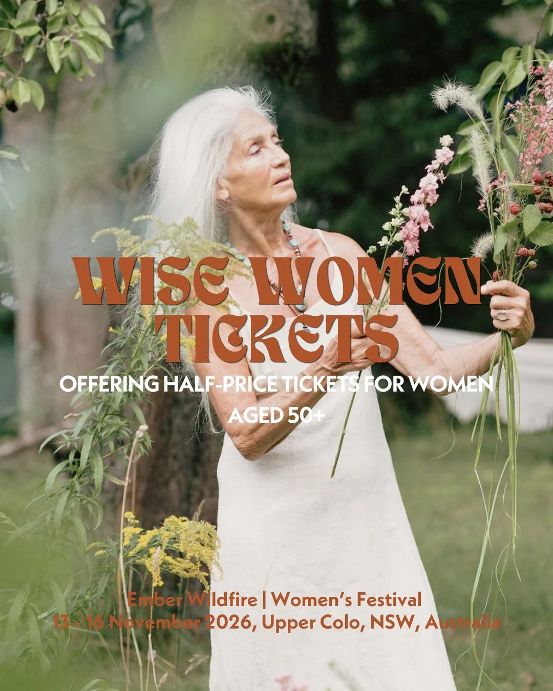 ✨ Wise Women Tickets⁠
⁠
At Ember, we deeply value the presence of women who carry lived experience, stories, and wisdom.⁠
⁠
🌿 We offer reduced price tickets for women aged 50+ &mdash; inviting elders, mothers, aunties and mentors into the space to s
