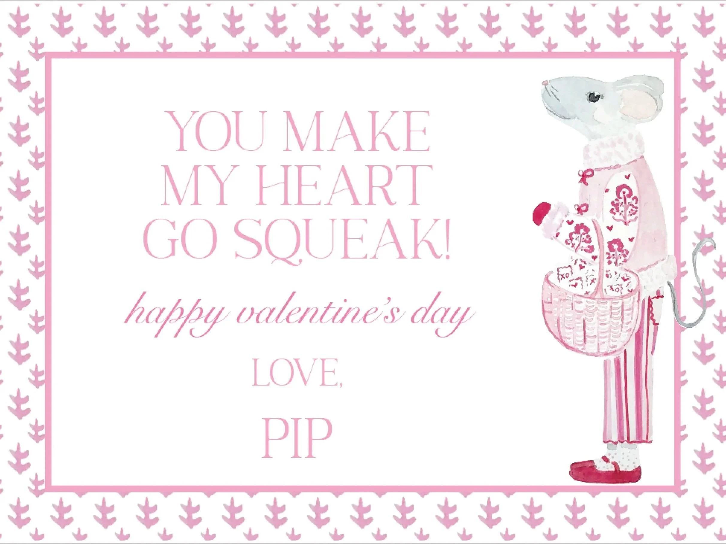 Mouse Valentine Exchange Cards