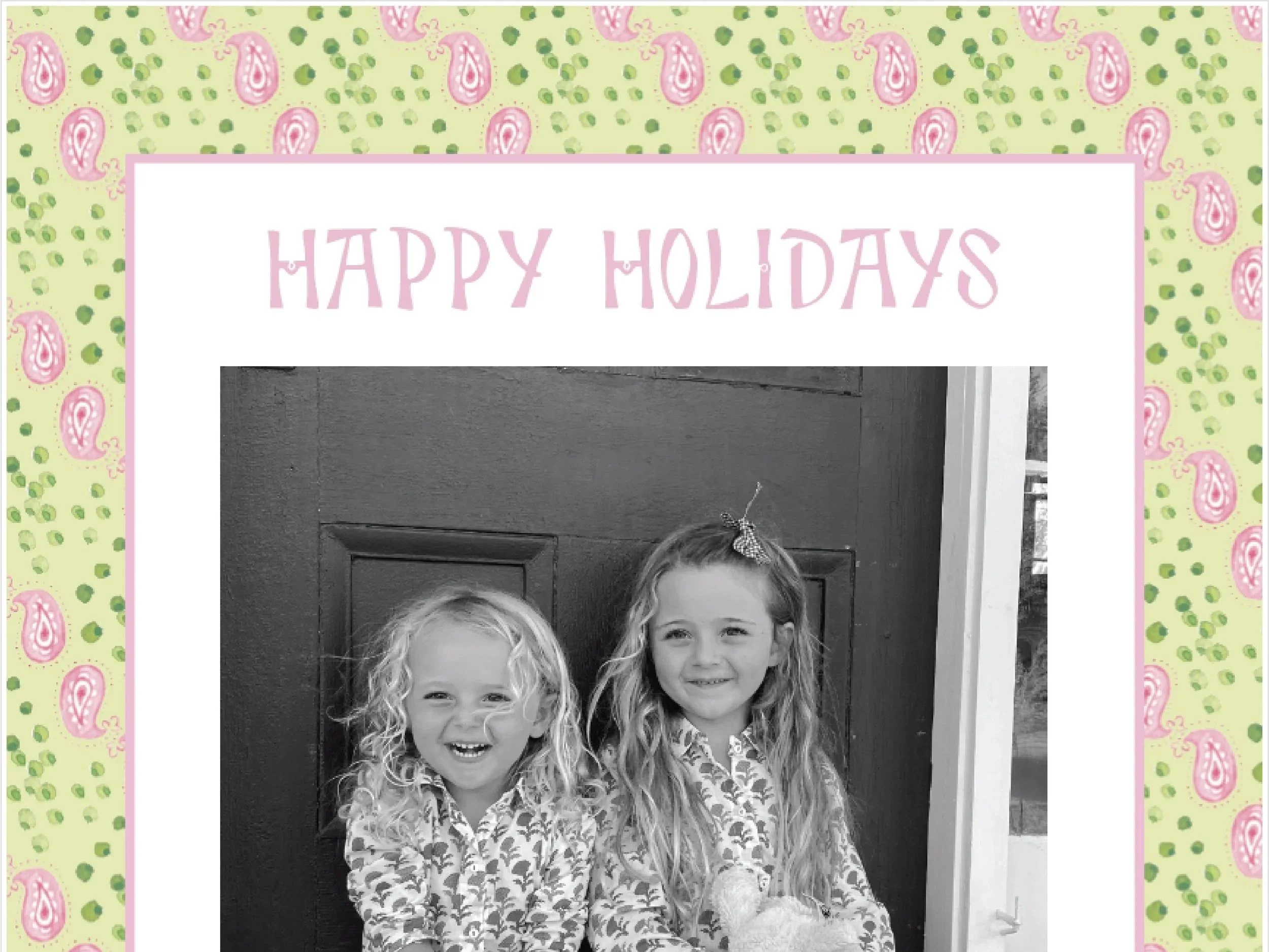 Celery Holiday Photo Card