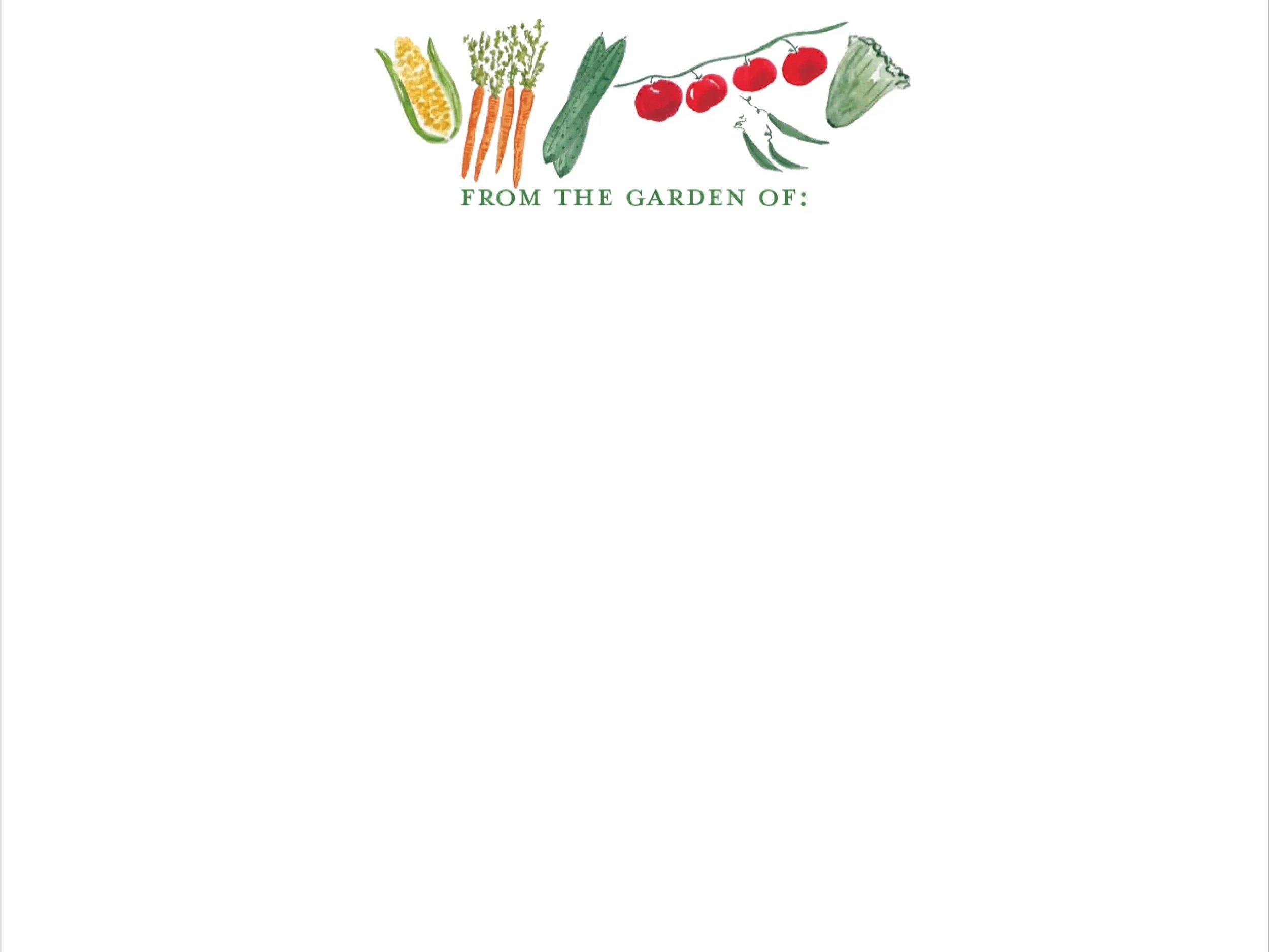Veggie Garden Notecards
