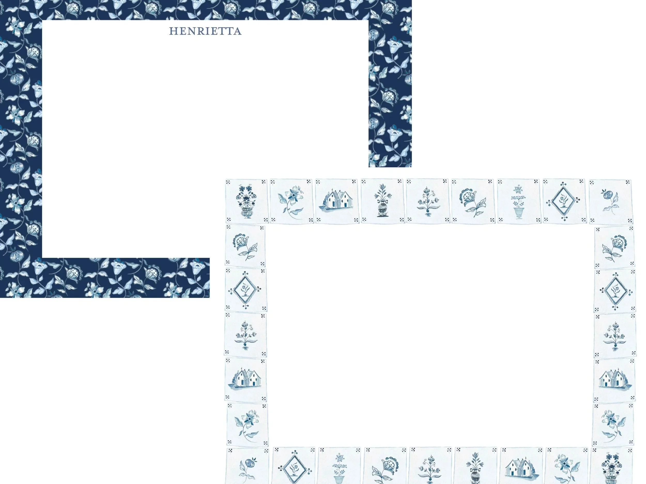 Mix & Match Navy Blue Notecard Set