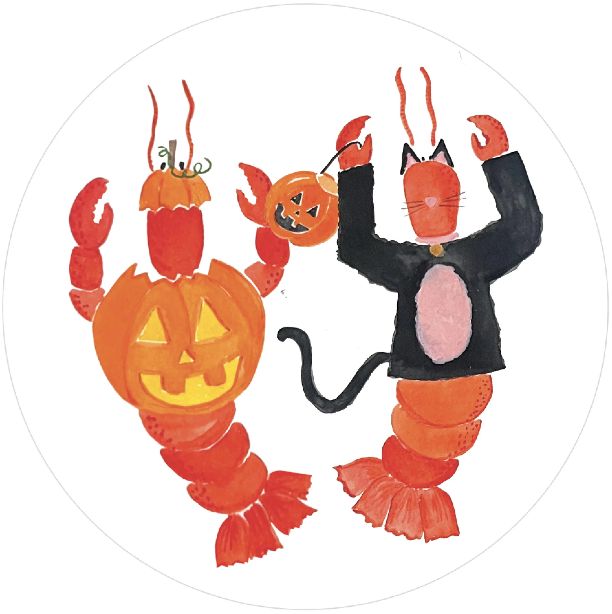 Halloween Lobsters Stickers