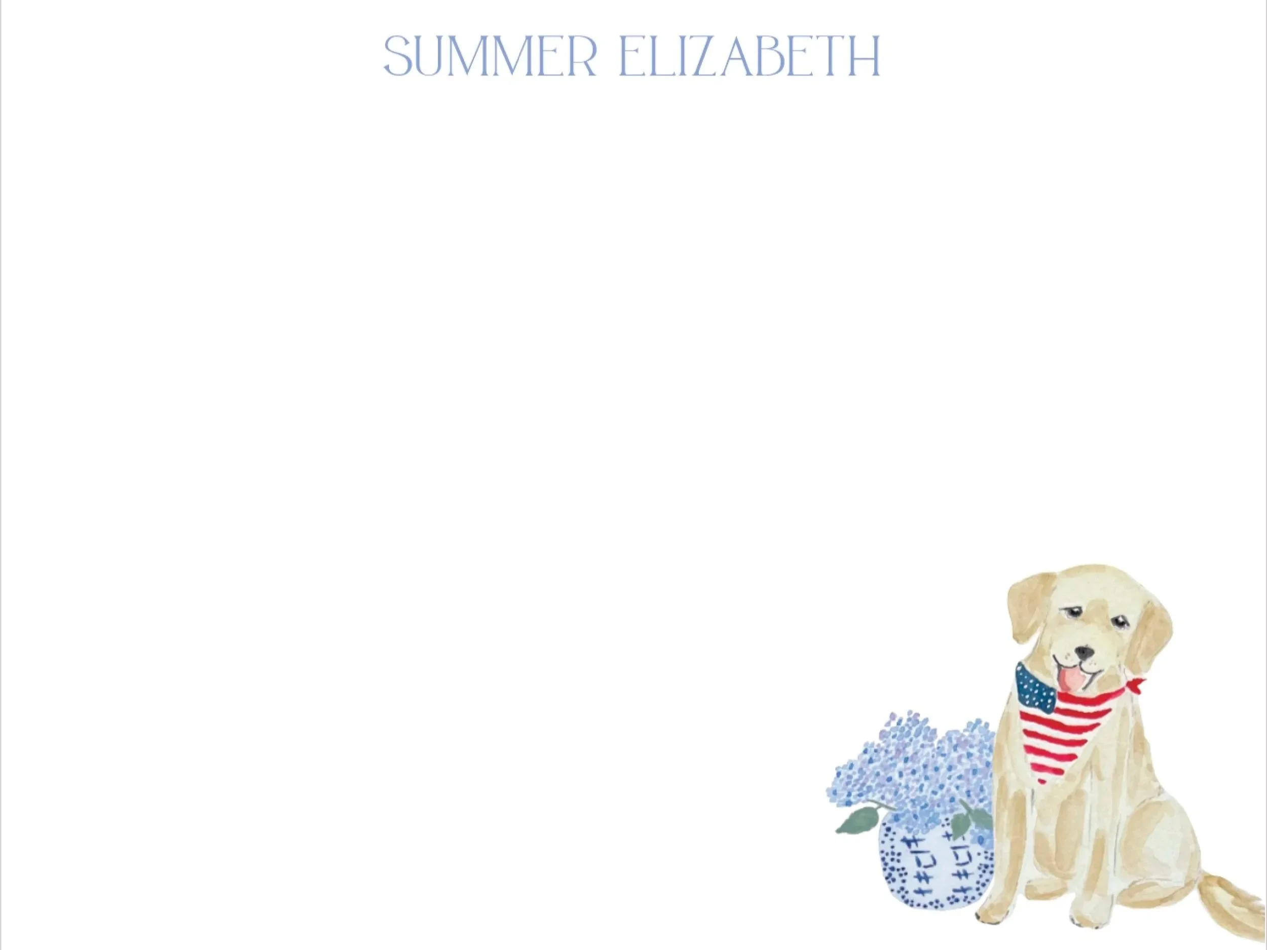 4th of July Pup Notecards
