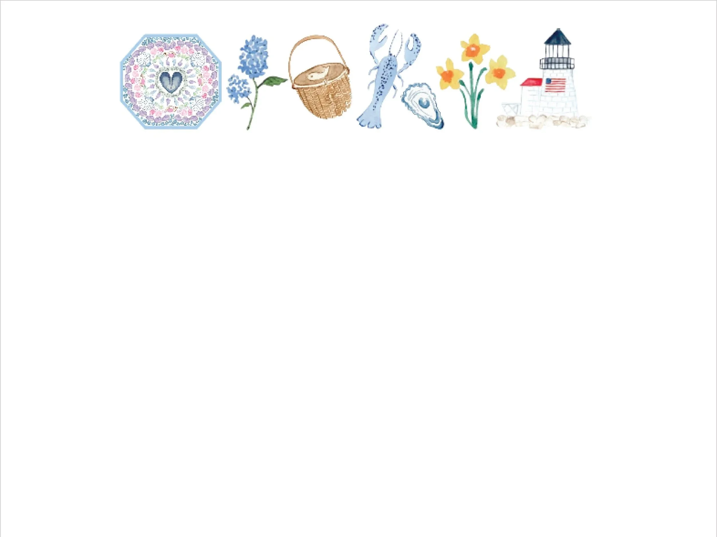 New England Summer Notepad