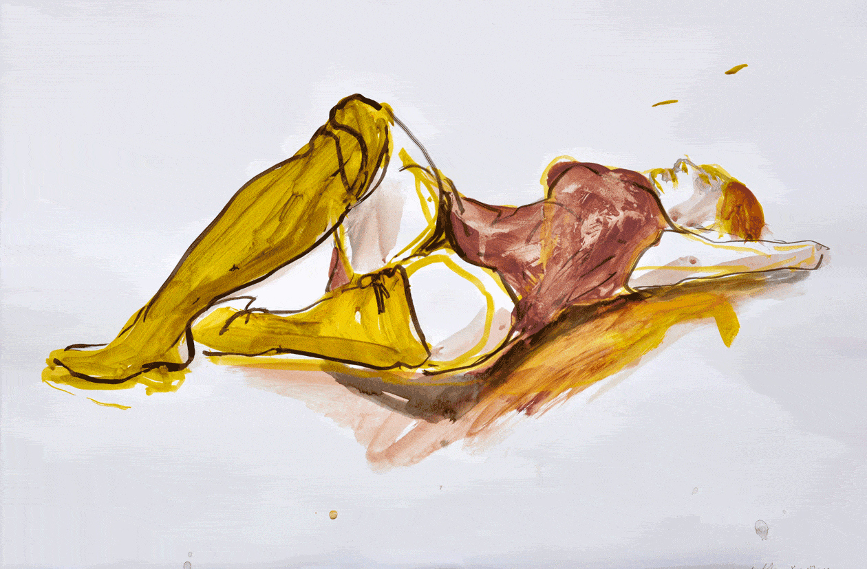Liegende mit Strümpfen, 2013