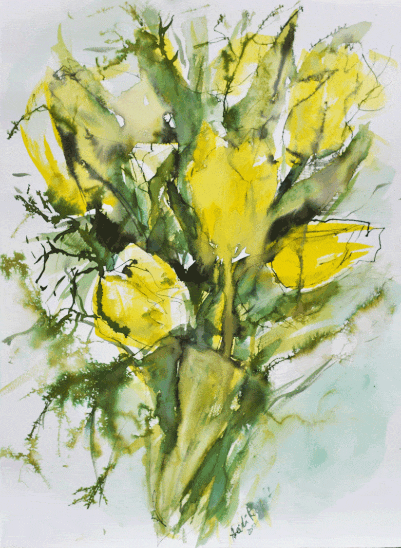 Gelbe Tulpen, 2017, 50 x 70cm