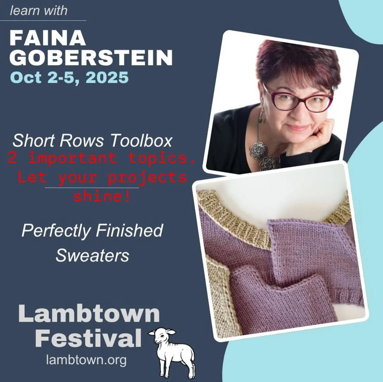 Just a few weeks before this fun and exciting festival. I have heard it will be even better this year 🧶🧡🍂
#knitting #yarn #classes #fainagoberstein #knittersgonnaknit #knitwear #california