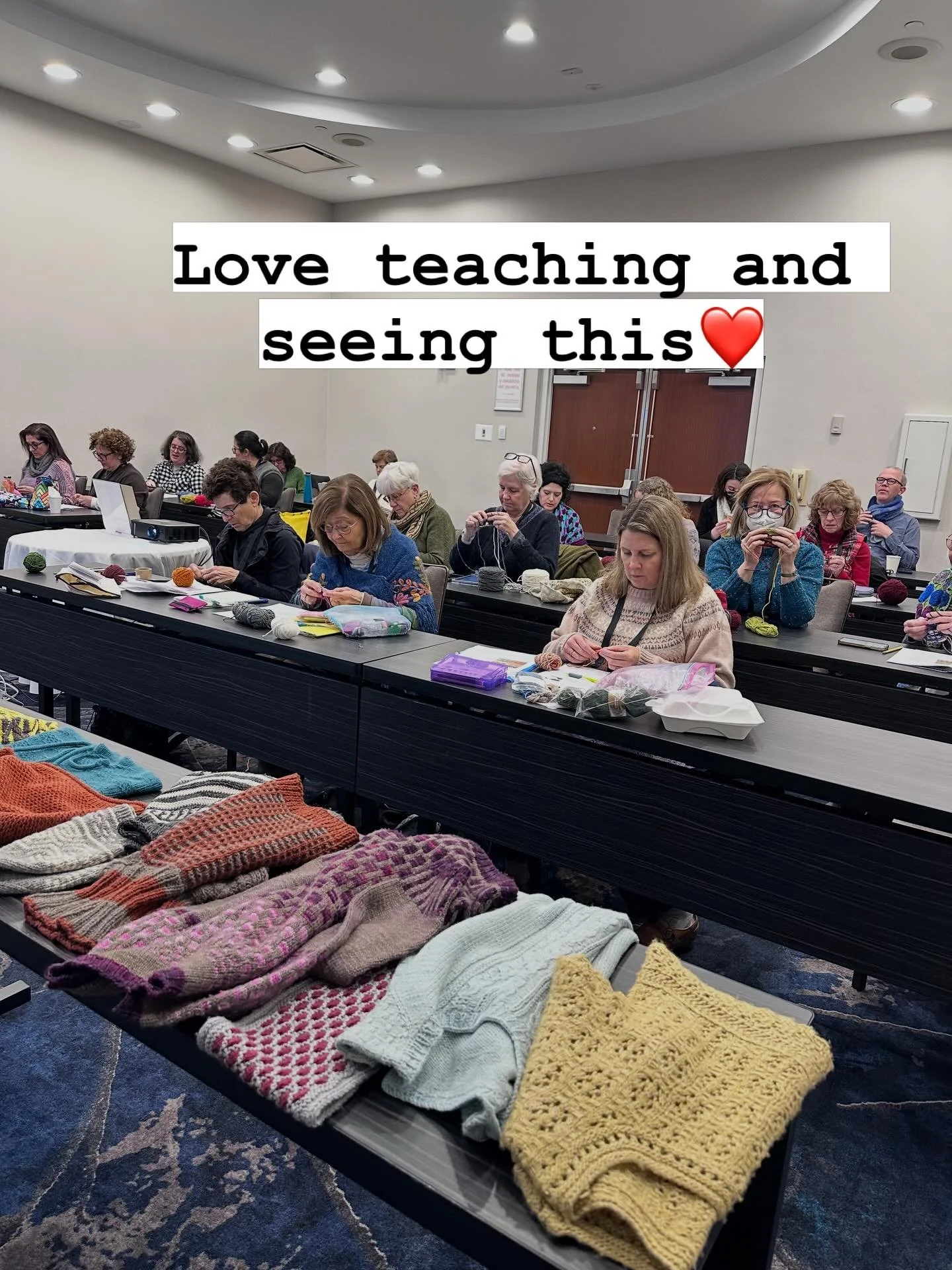 We are knitters and curious people who never stop learning. 
Do you agree? Share what was the last class you took? Which class is still on your bucket list?

#fainagoberstein #knitclass #knittersgonnaknit #learn #knitting