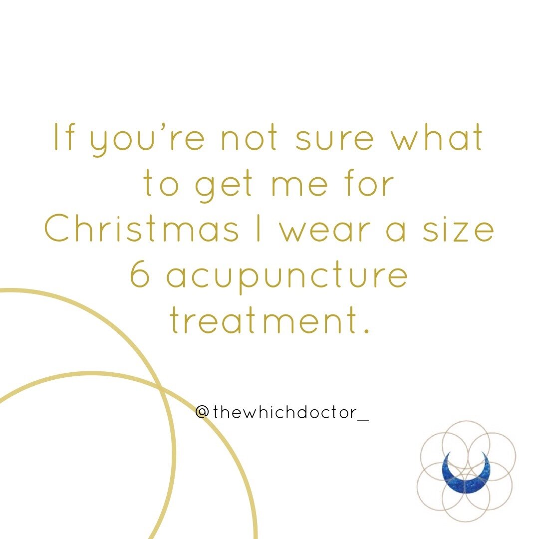 I hope you are all coping with the festive season. It can be a tough time of year. ⠀
Don&rsquo;t be afraid to ask for some acupuncture or self care gifts this festive season. Looking after your health should be a priority year round. ⠀
⠀
Gift voucher