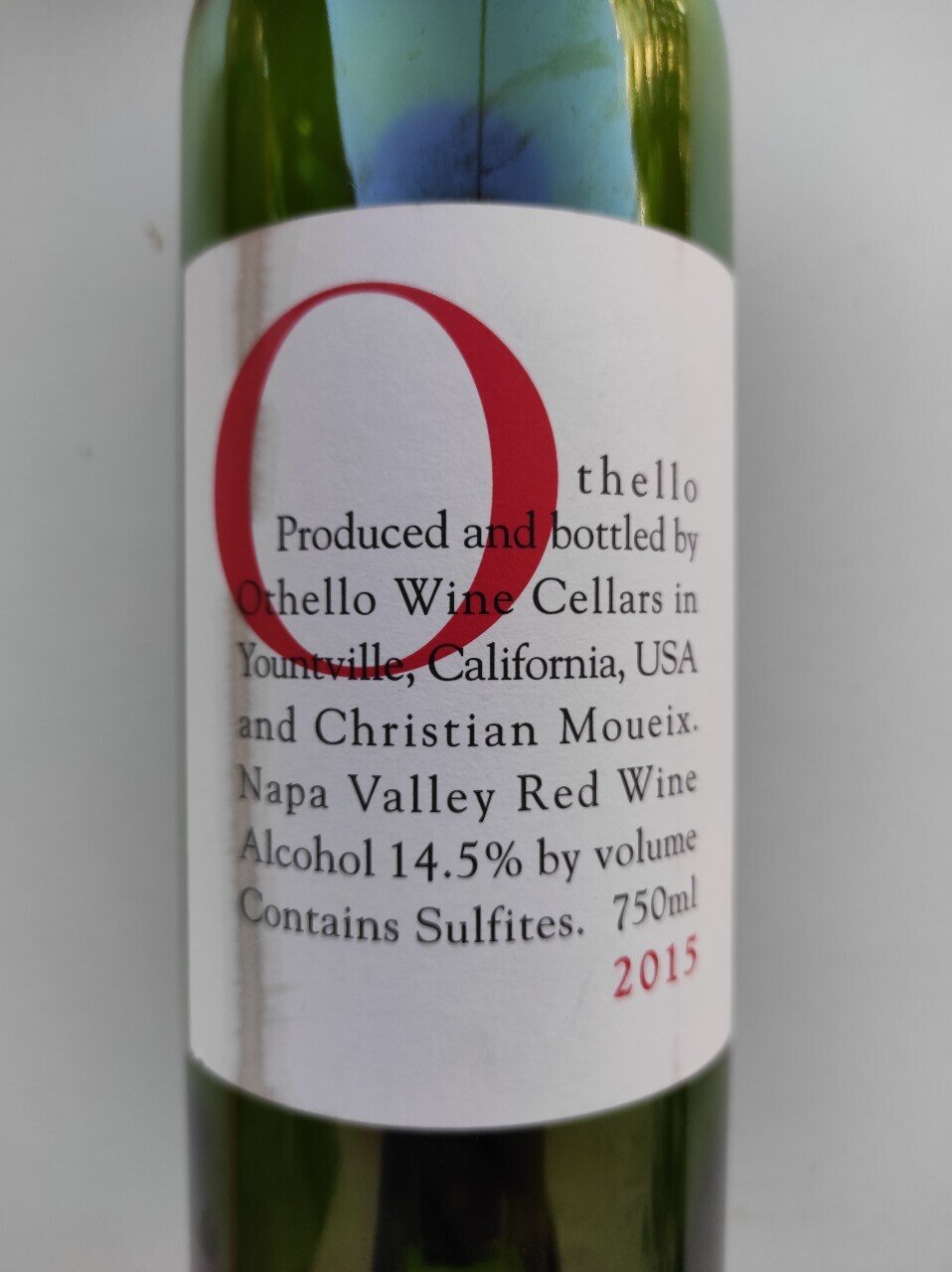 Othello 2015, Dominus Estate — Wine Vein