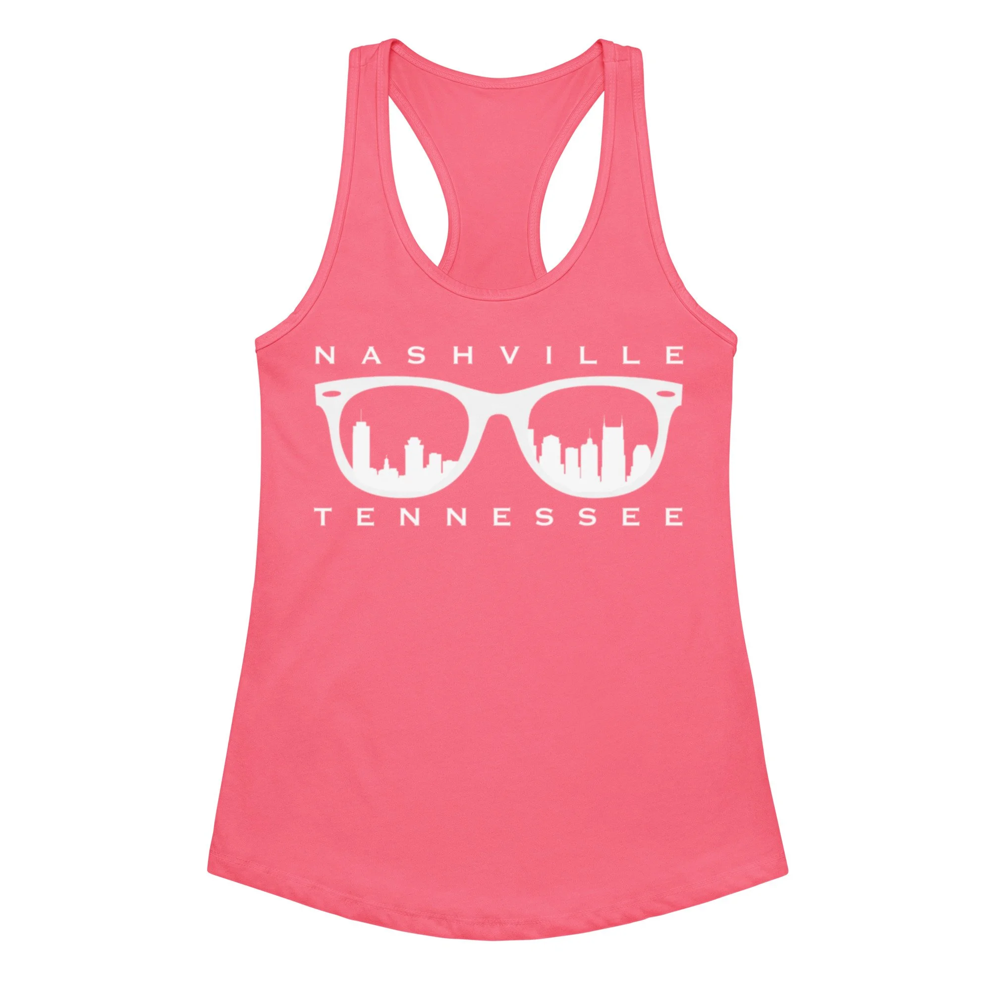 “Shaded City” Women’s fitted racerback tank top