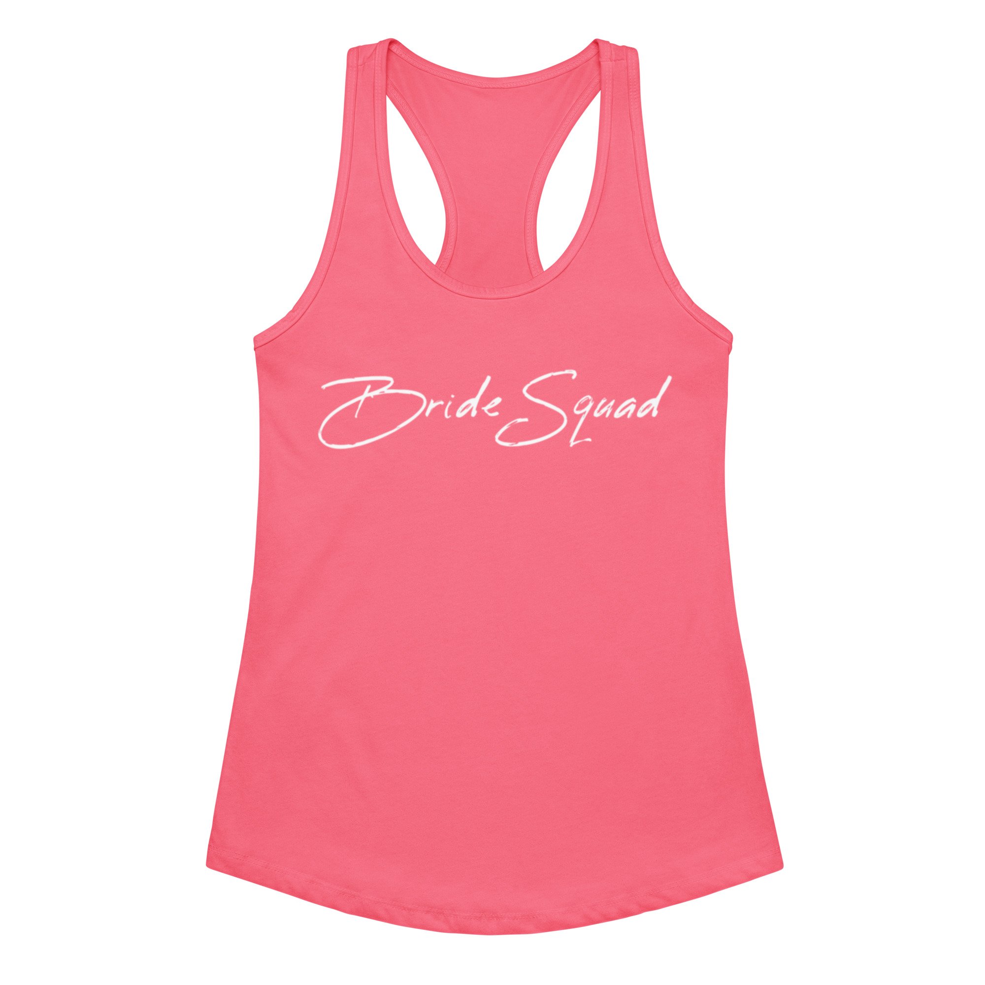“Bride Squad” Women’s fitted racerback tank top
