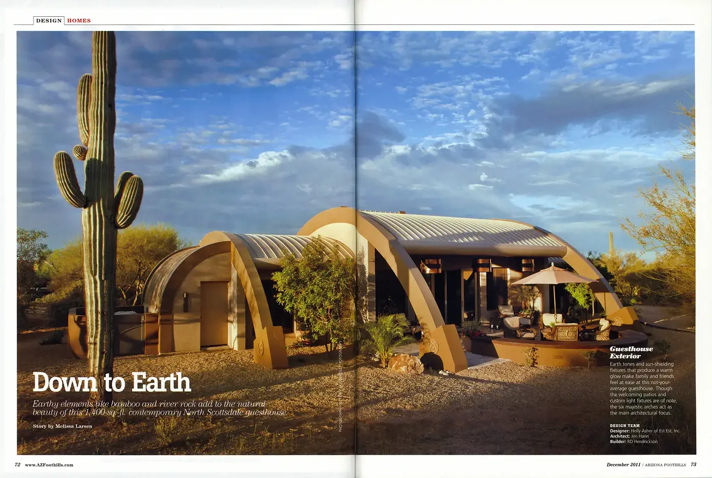  Earthy elements like bamboo and river rock add to the natural beauty of this 1,400-sq.-ft. contemporary North Scottsdale guesthouse. 