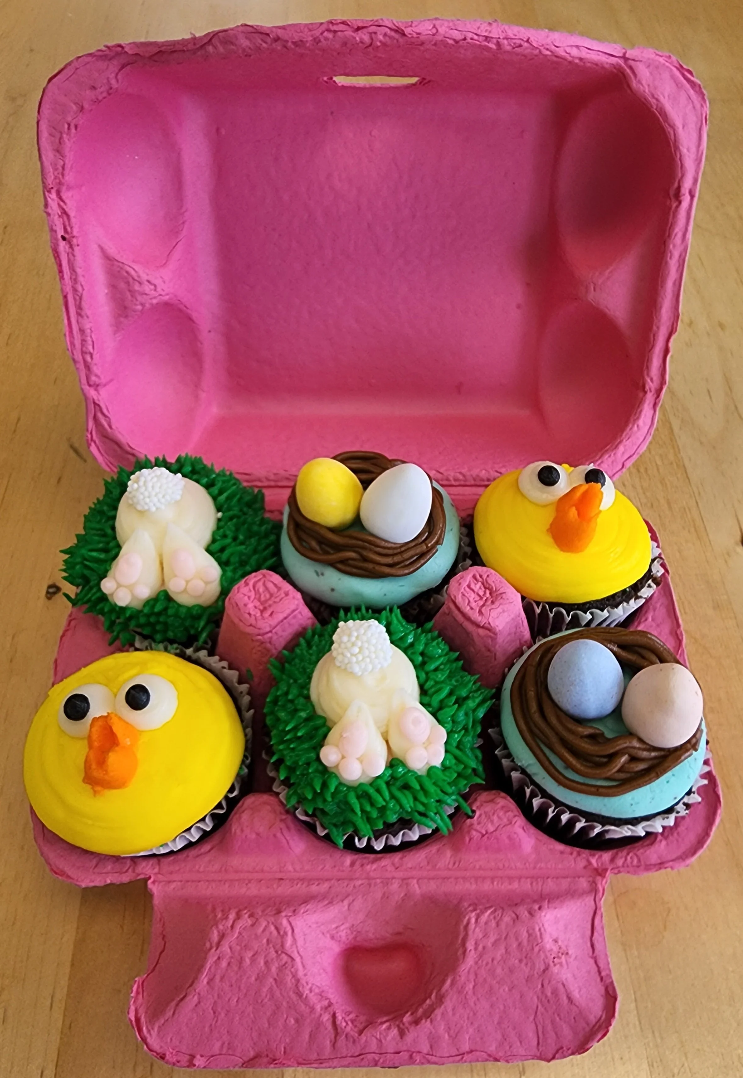 Easter "Eggs" (mini cupcakes)
$14.99
Celebrate this Easter with this adorable carton of Easter "Eggs" (mini cupcakes). Order now for pickup on April 15th or 16th. Great for all ages! Call Sinfully Delicious at 336-236-2253 today to place your order. 
