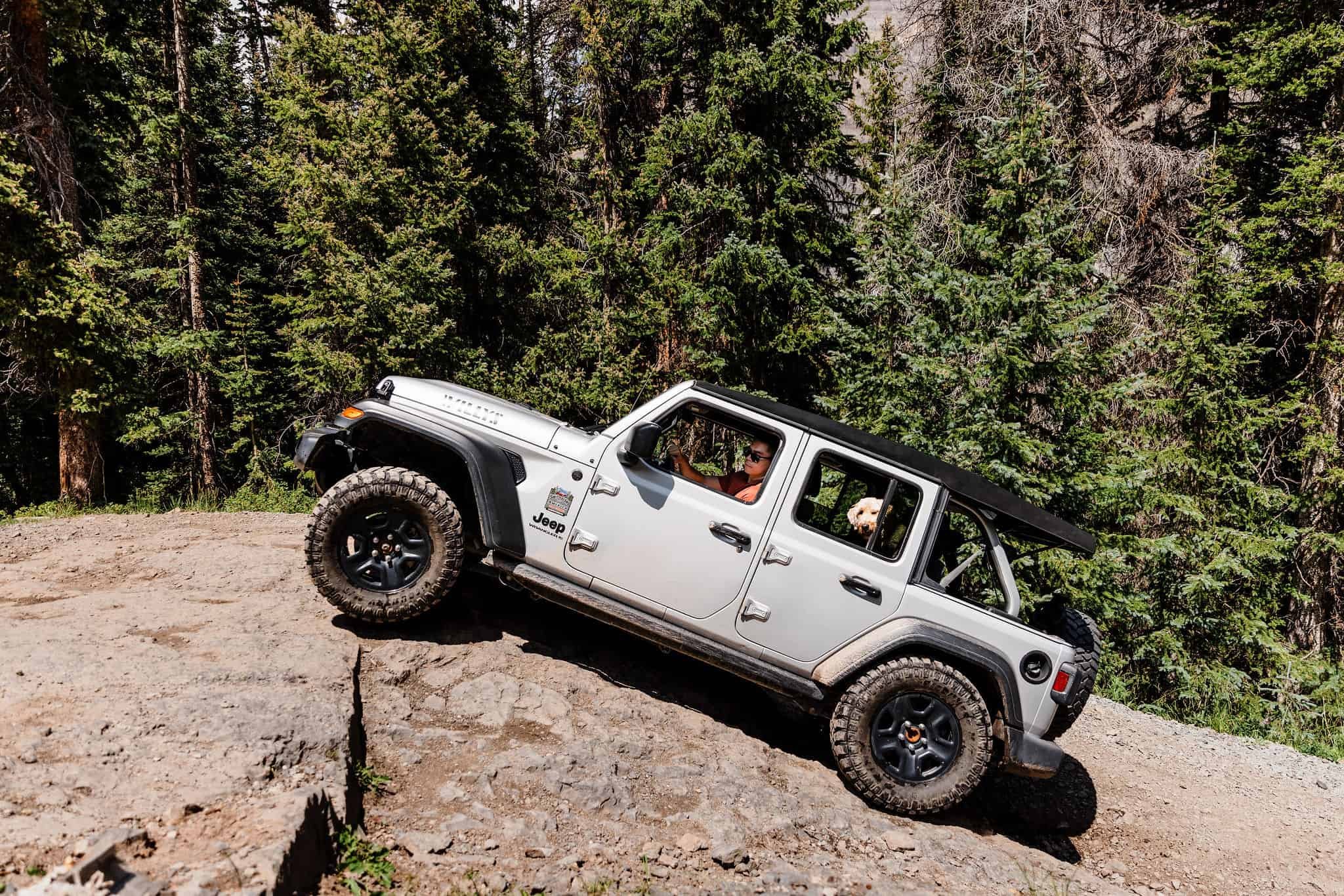 Colorado Jeep elopement rock crawl