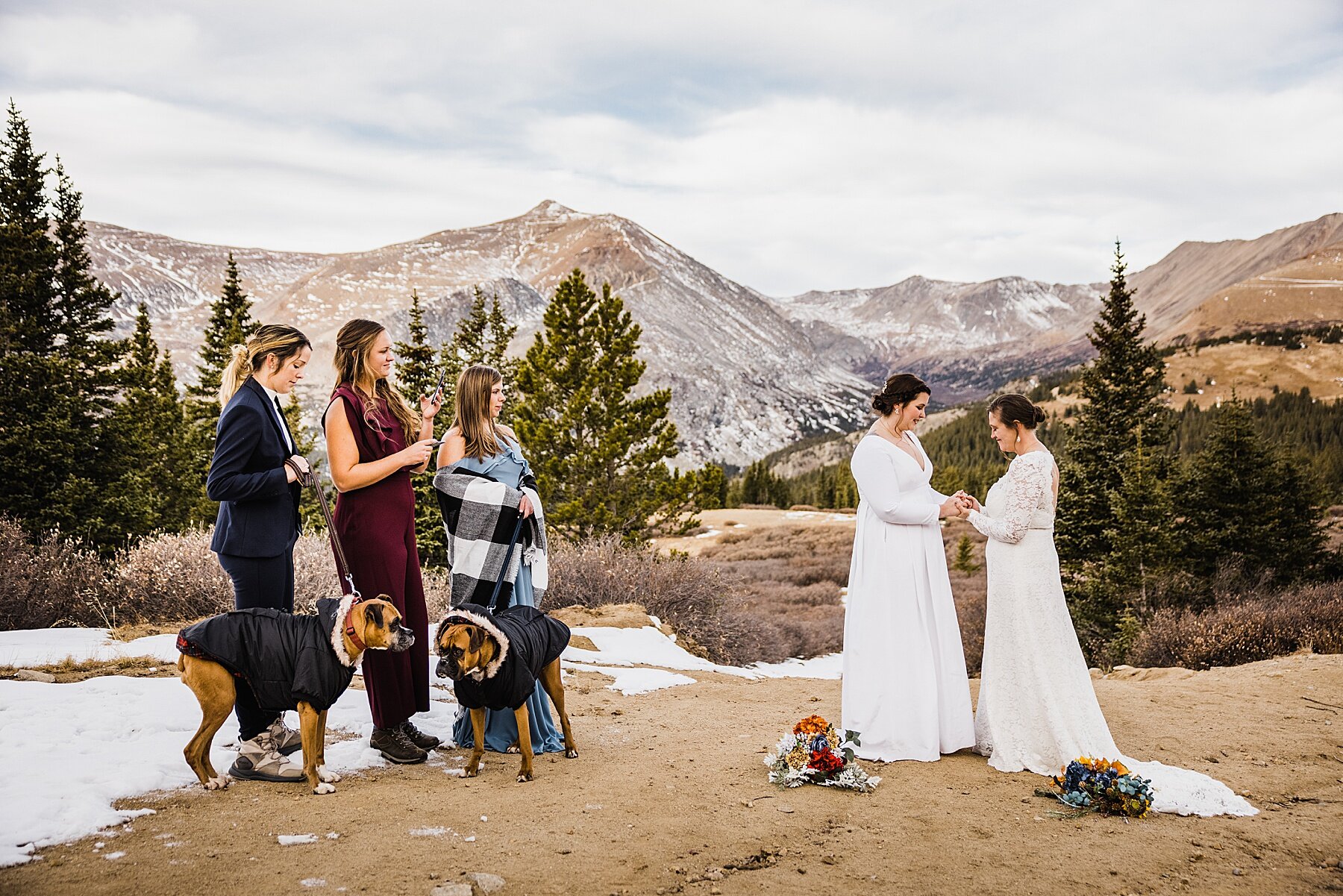 Sunrise Winter Elopement in Colorado | LGBTQ Elopement Photographer | Vow of the Wild