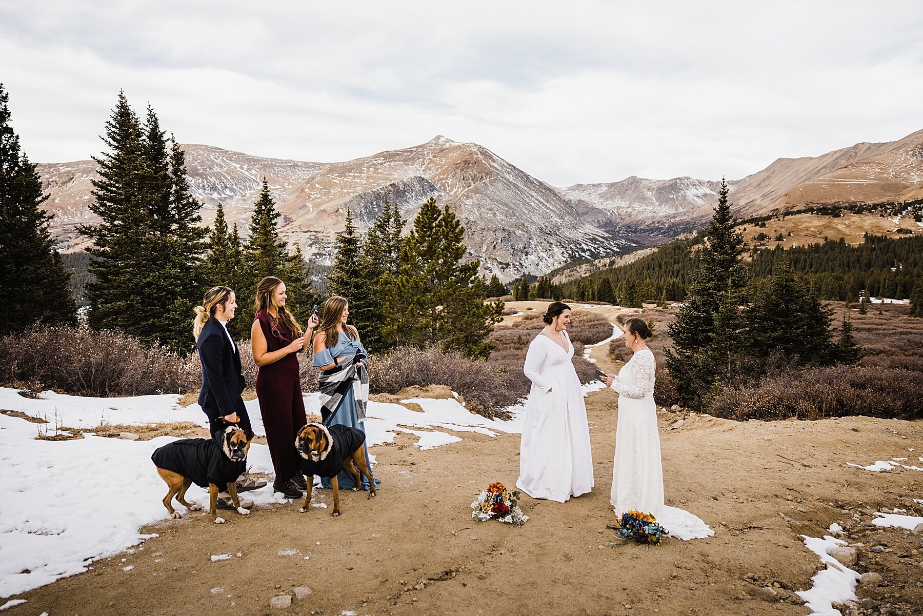 Sunrise Winter Elopement in Colorado | LGBTQ Elopement Photographer | Vow of the Wild