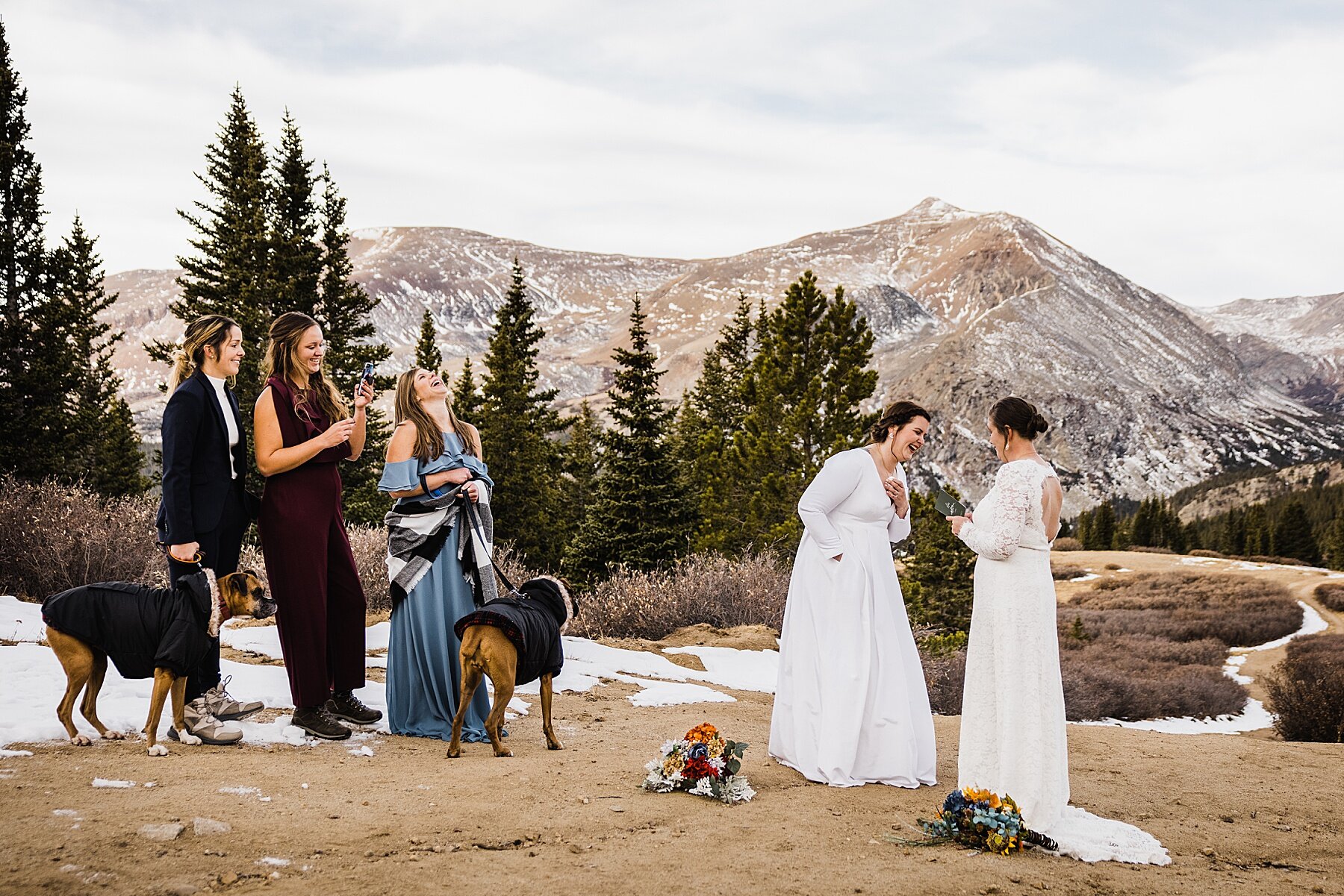 Sunrise Winter Elopement in Colorado | LGBTQ Elopement Photographer | Vow of the Wild