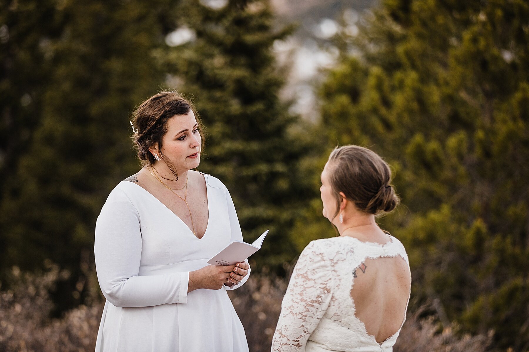 Sunrise Winter Elopement in Colorado | LGBTQ Elopement Photographer | Vow of the Wild