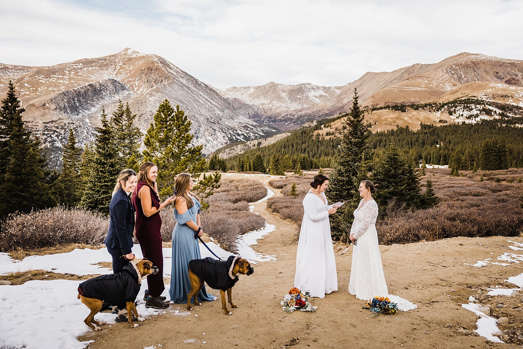 Sunrise Winter Elopement in Colorado | LGBTQ Elopement Photographer | Vow of the Wild