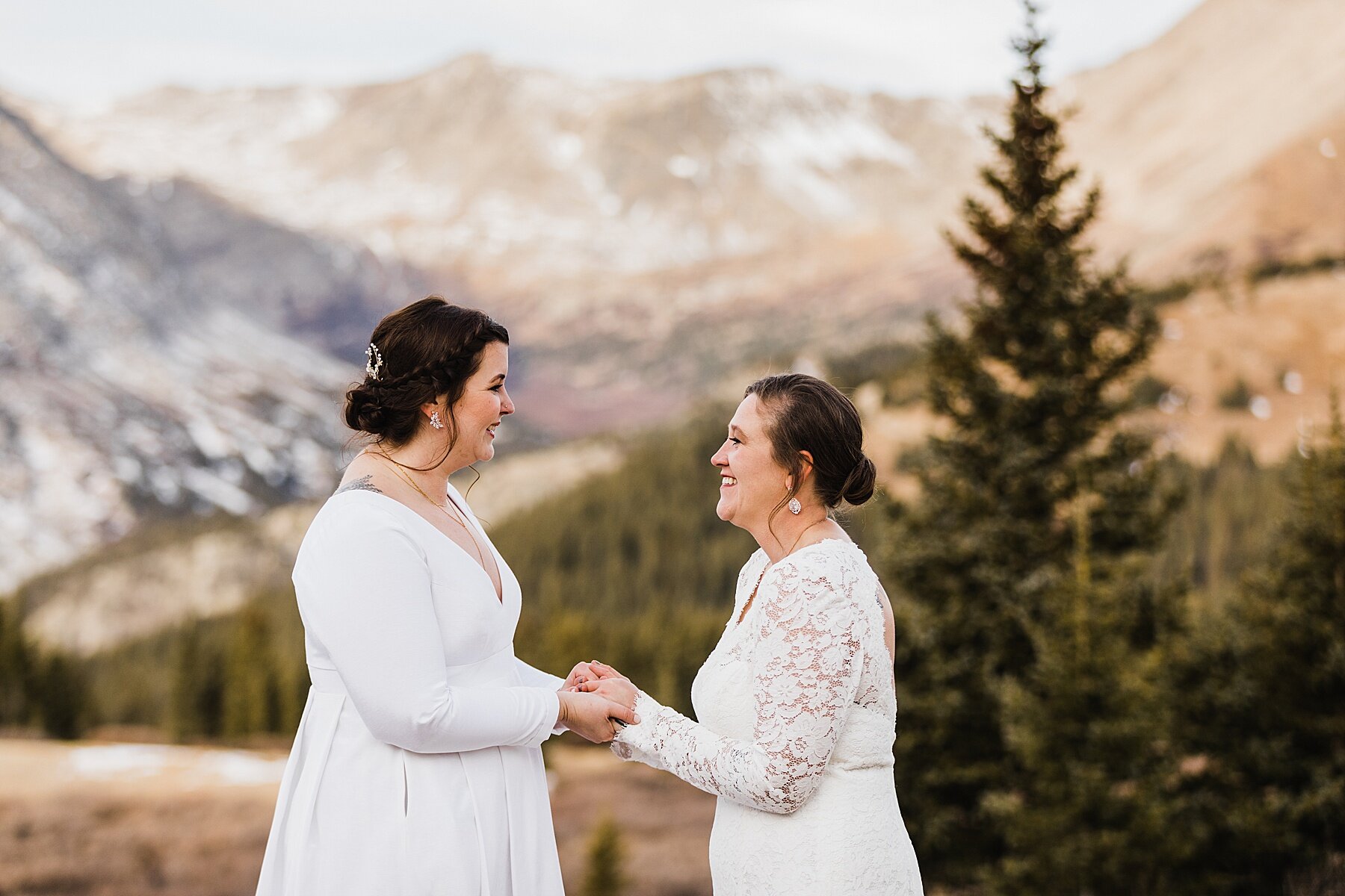 Sunrise Winter Elopement in Colorado | LGBTQ Elopement Photographer | Vow of the Wild