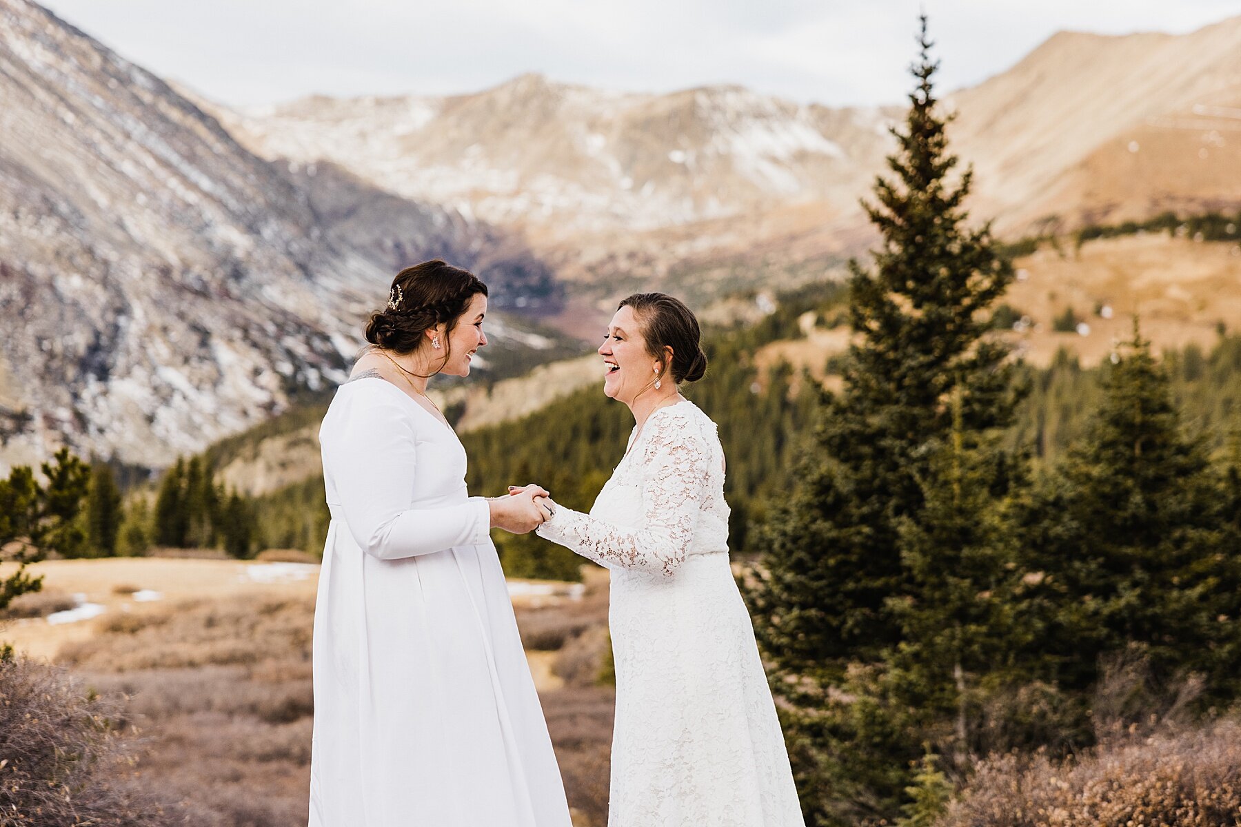 Sunrise Winter Elopement in Colorado | LGBTQ Elopement Photographer | Vow of the Wild