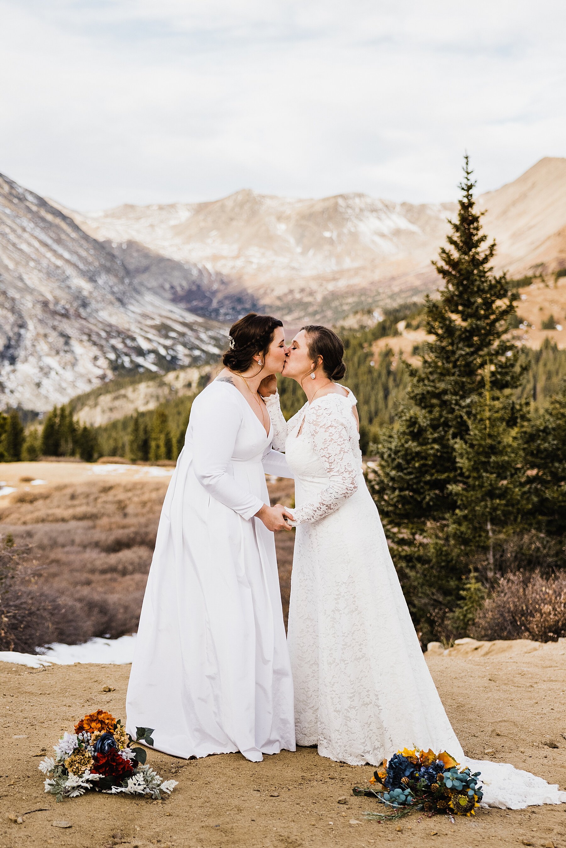 Sunrise Winter Elopement in Colorado | LGBTQ Elopement Photographer | Vow of the Wild