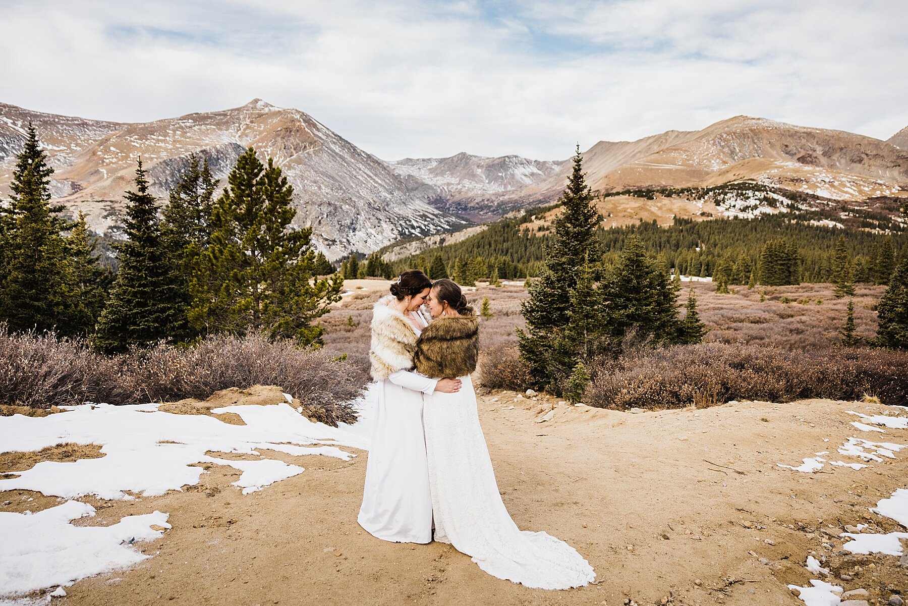 Sunrise Winter Elopement in Colorado | LGBTQ Elopement Photographer | Vow of the Wild