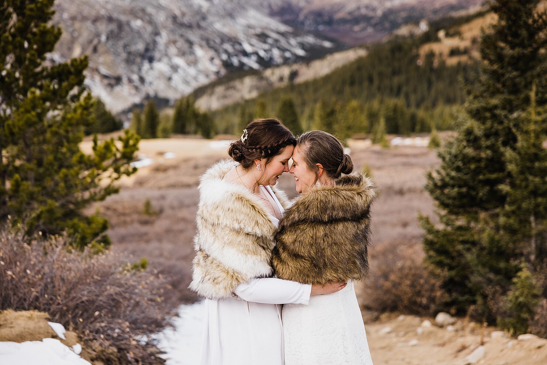 Sunrise Winter Elopement in Colorado | LGBTQ Elopement Photographer | Vow of the Wild