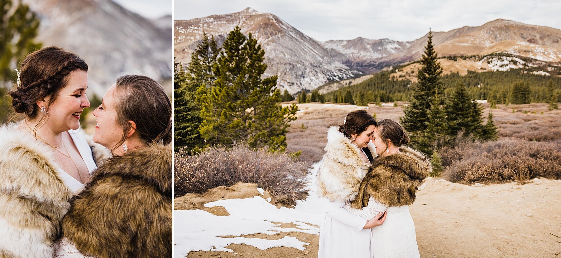 Sunrise Winter Elopement in Colorado | LGBTQ Elopement Photographer | Vow of the Wild