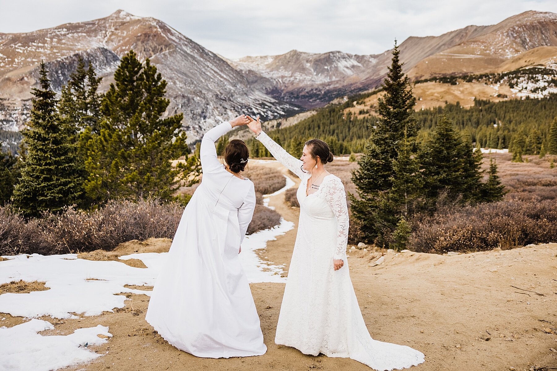 Sunrise Winter Elopement in Colorado | LGBTQ Elopement Photographer | Vow of the Wild