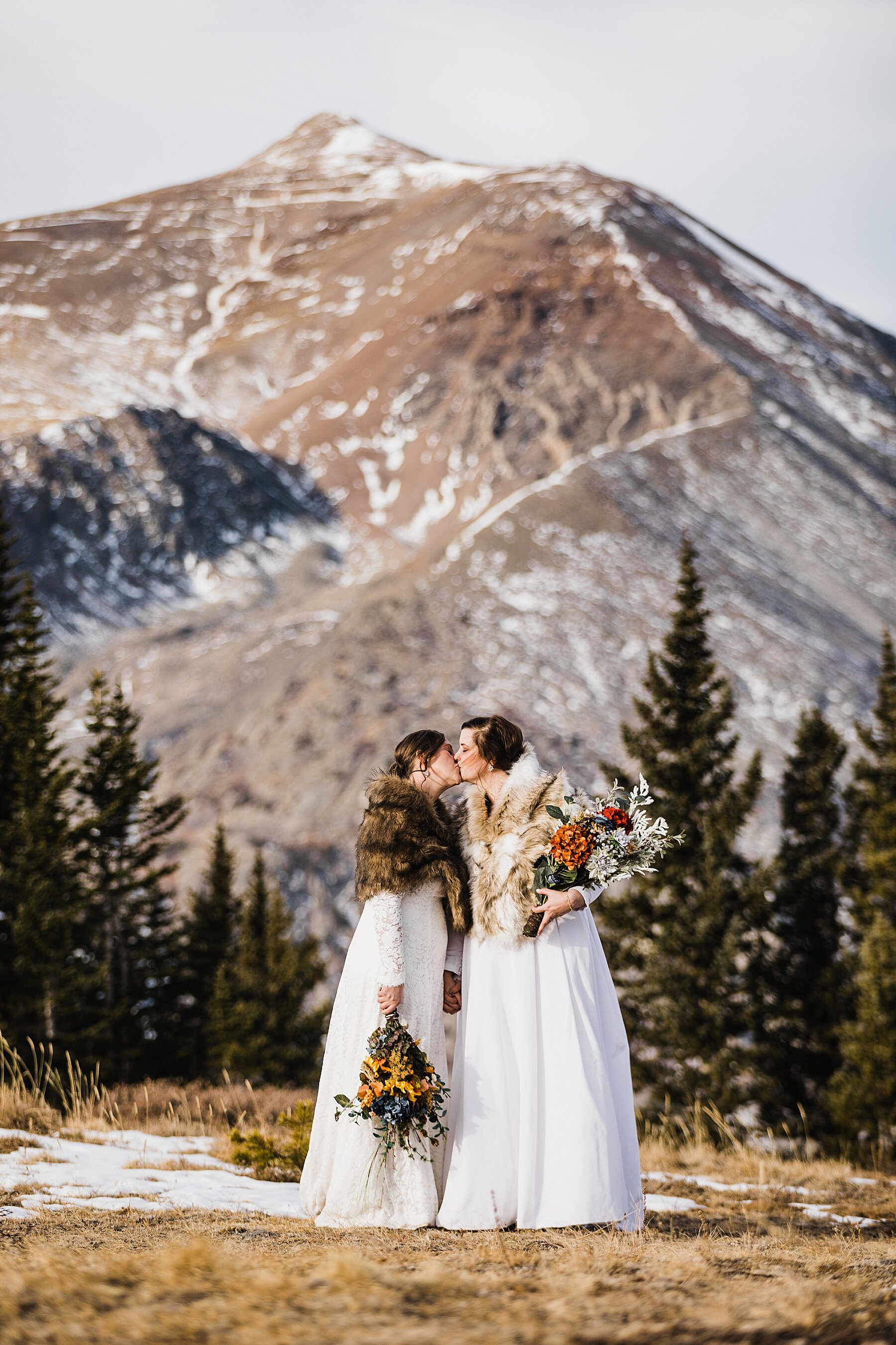 Sunrise Winter Elopement in Colorado | LGBTQ Elopement Photographer | Vow of the Wild