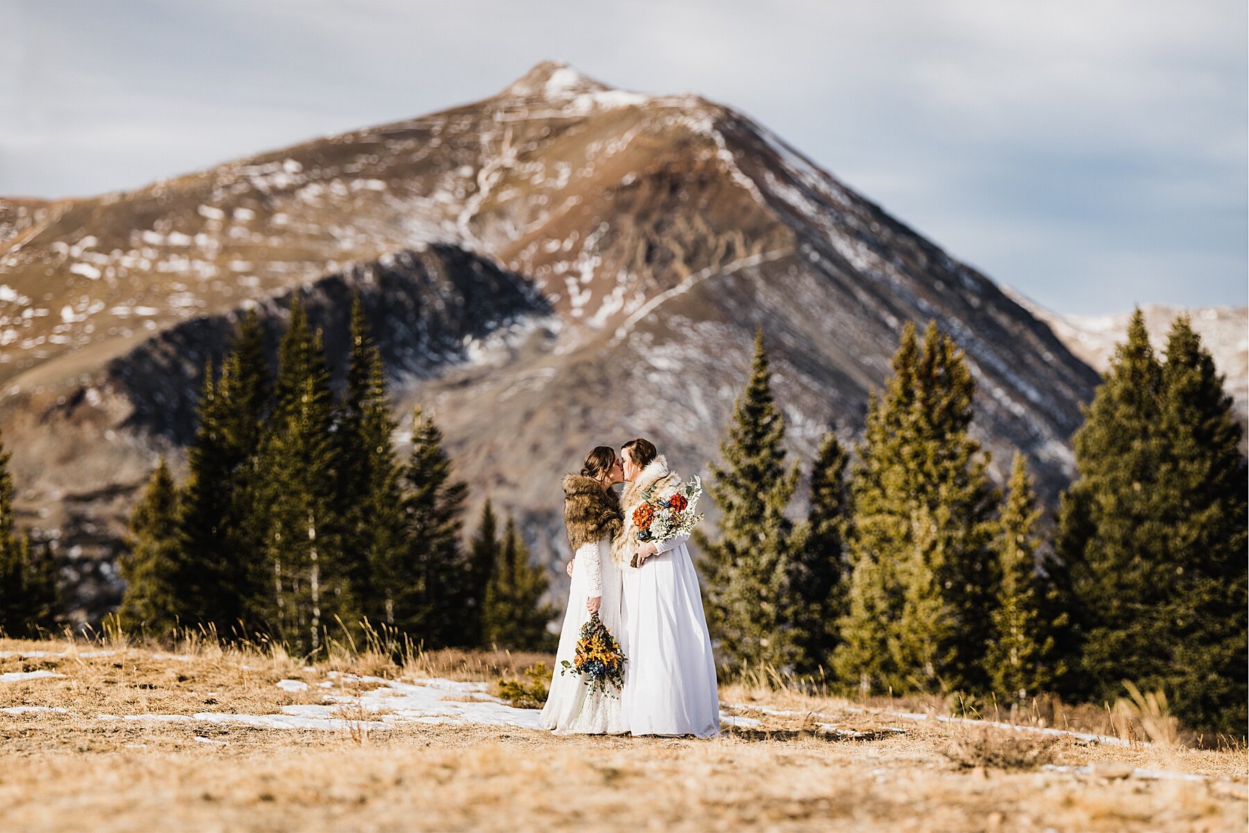 Sunrise Winter Elopement in Colorado | LGBTQ Elopement Photographer | Vow of the Wild