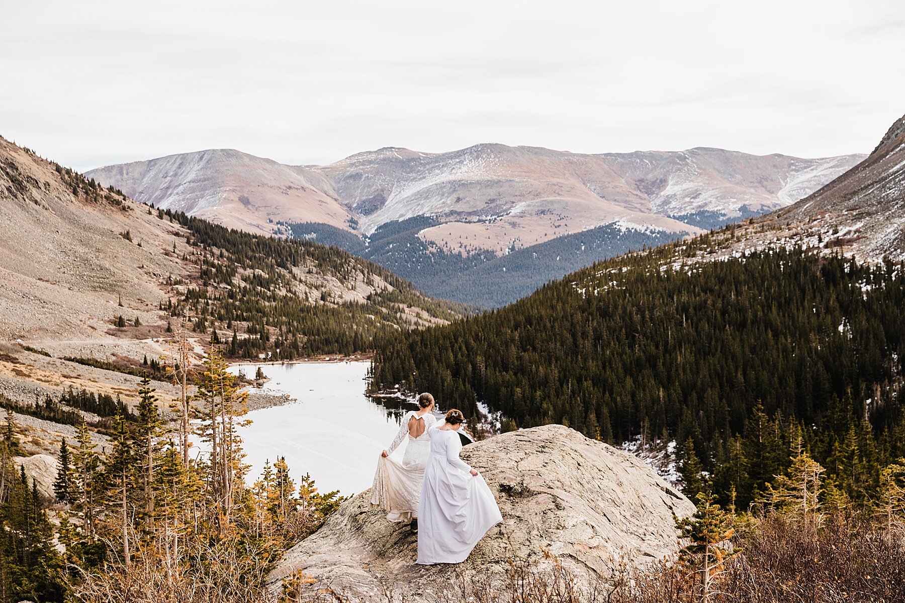 Sunrise Winter Elopement in Colorado | LGBTQ Elopement Photographer | Vow of the Wild