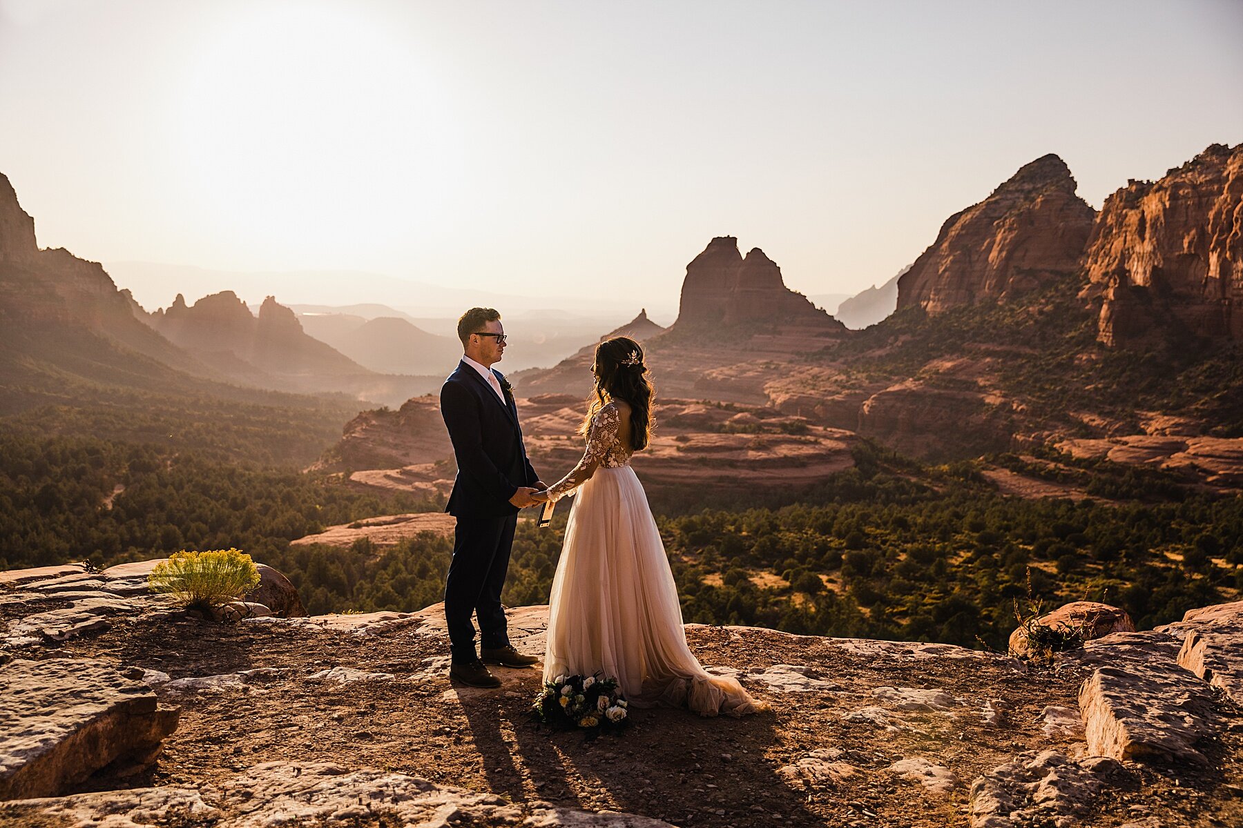 Sunset Sedona Elopement | Elopement Photographer + Videographer | Vow of the Wild