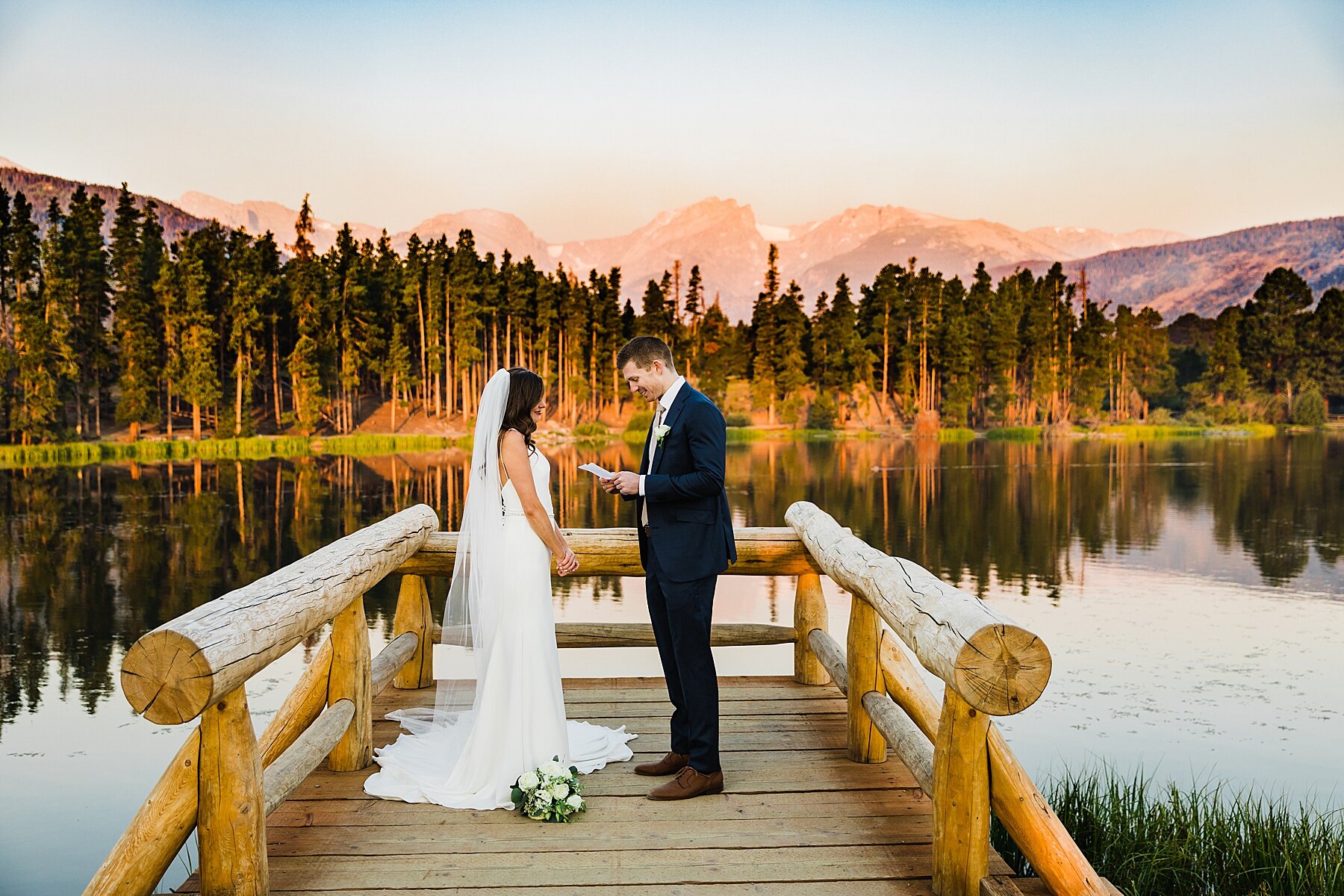 Sunrise Elopement at Sprague Lake in Rocky Mountain National Park | Colorado Elopement Photographer | Vow of the Wild