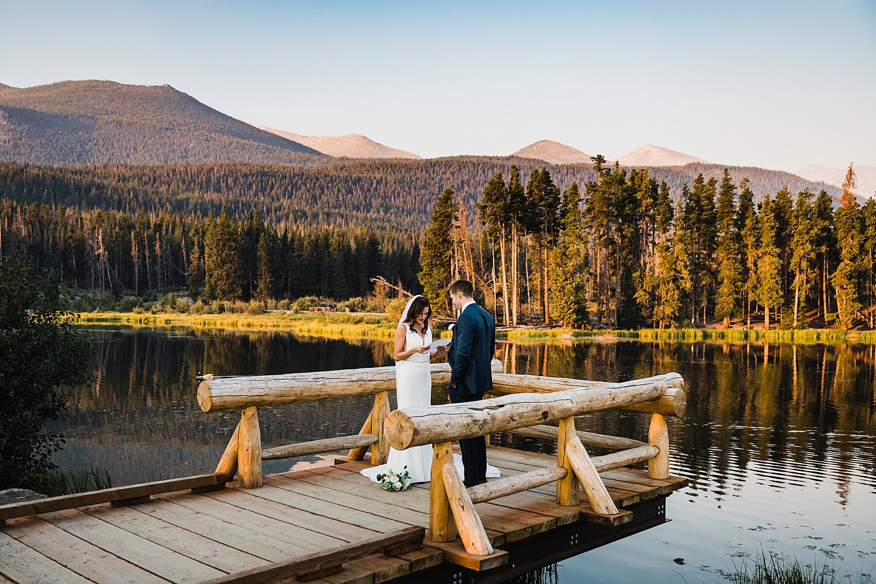 Sunrise Elopement at Sprague Lake in Rocky Mountain National Park | Colorado Elopement Photographer | Vow of the Wild