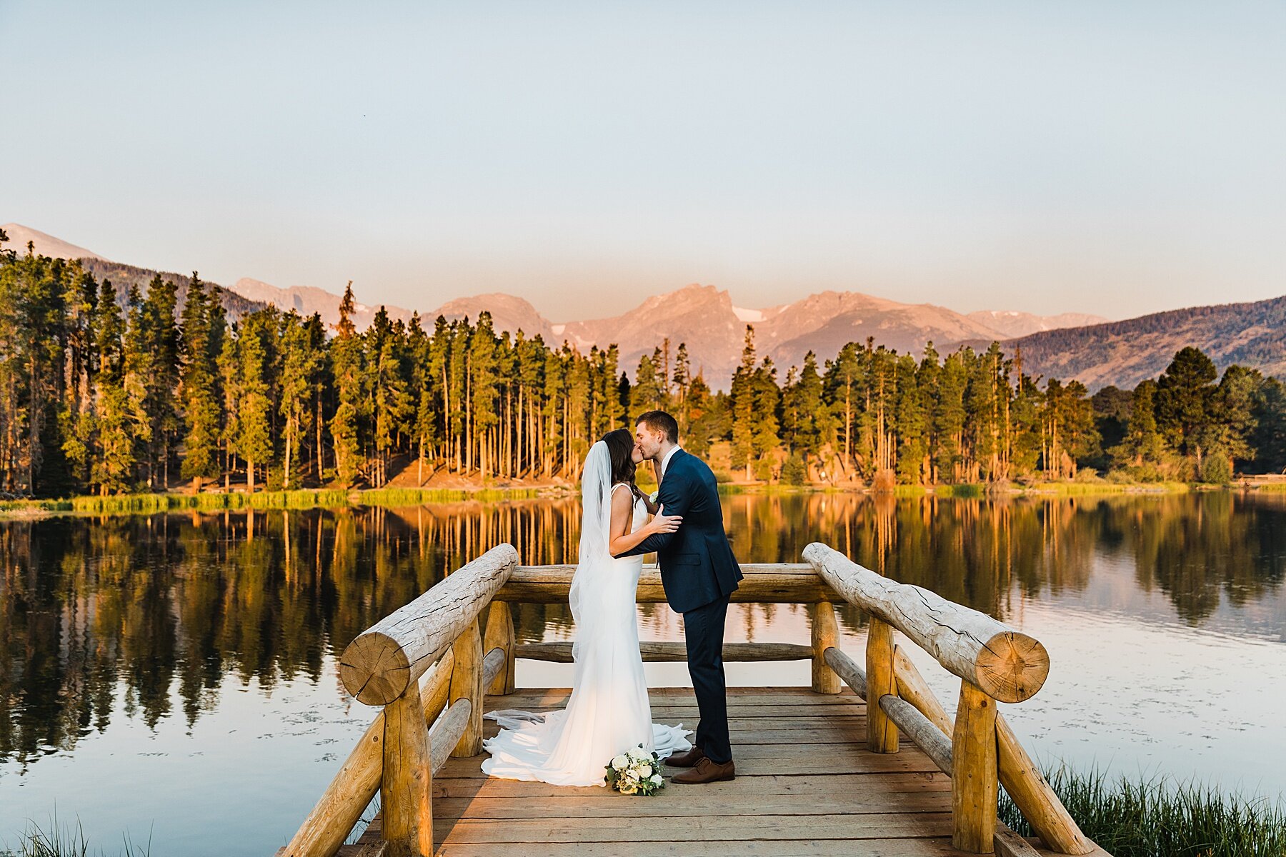 Sunrise Elopement at Sprague Lake in Rocky Mountain National Park | Colorado Elopement Photographer | Vow of the Wild