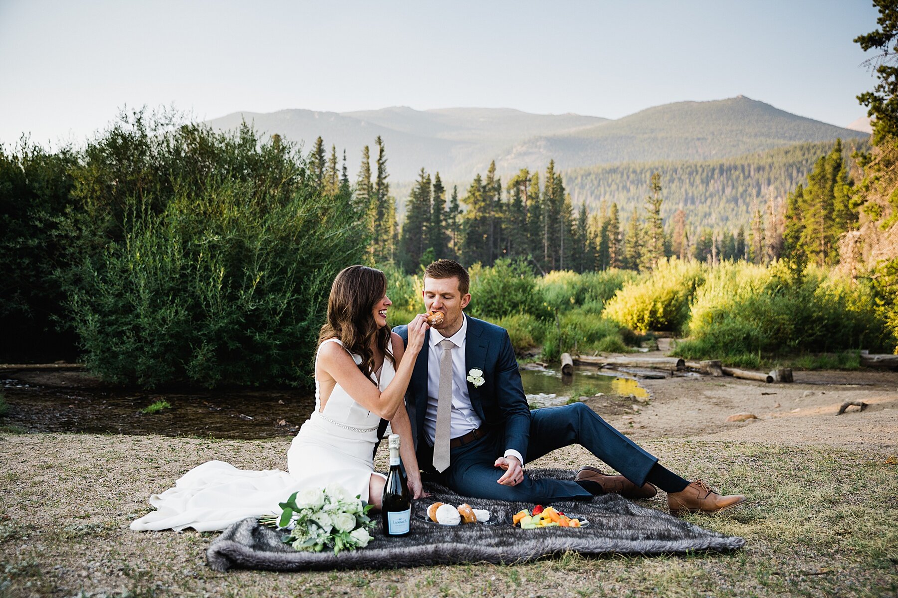 Sunrise Elopement at Sprague Lake in Rocky Mountain National Park | Colorado Elopement Photographer | Vow of the Wild