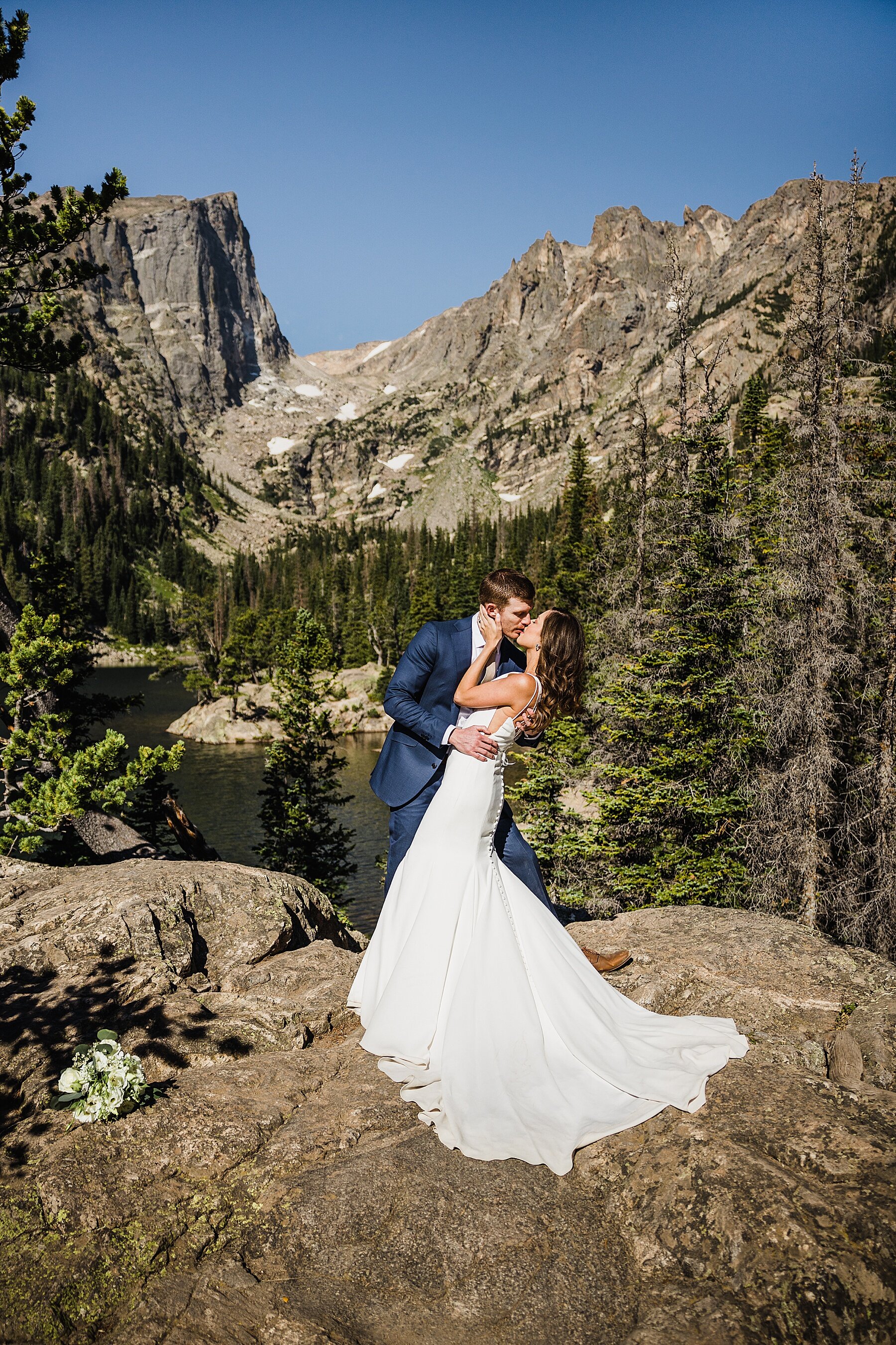 Sunrise Elopement at Sprague Lake in Rocky Mountain National Park | Colorado Elopement Photographer | Vow of the Wild