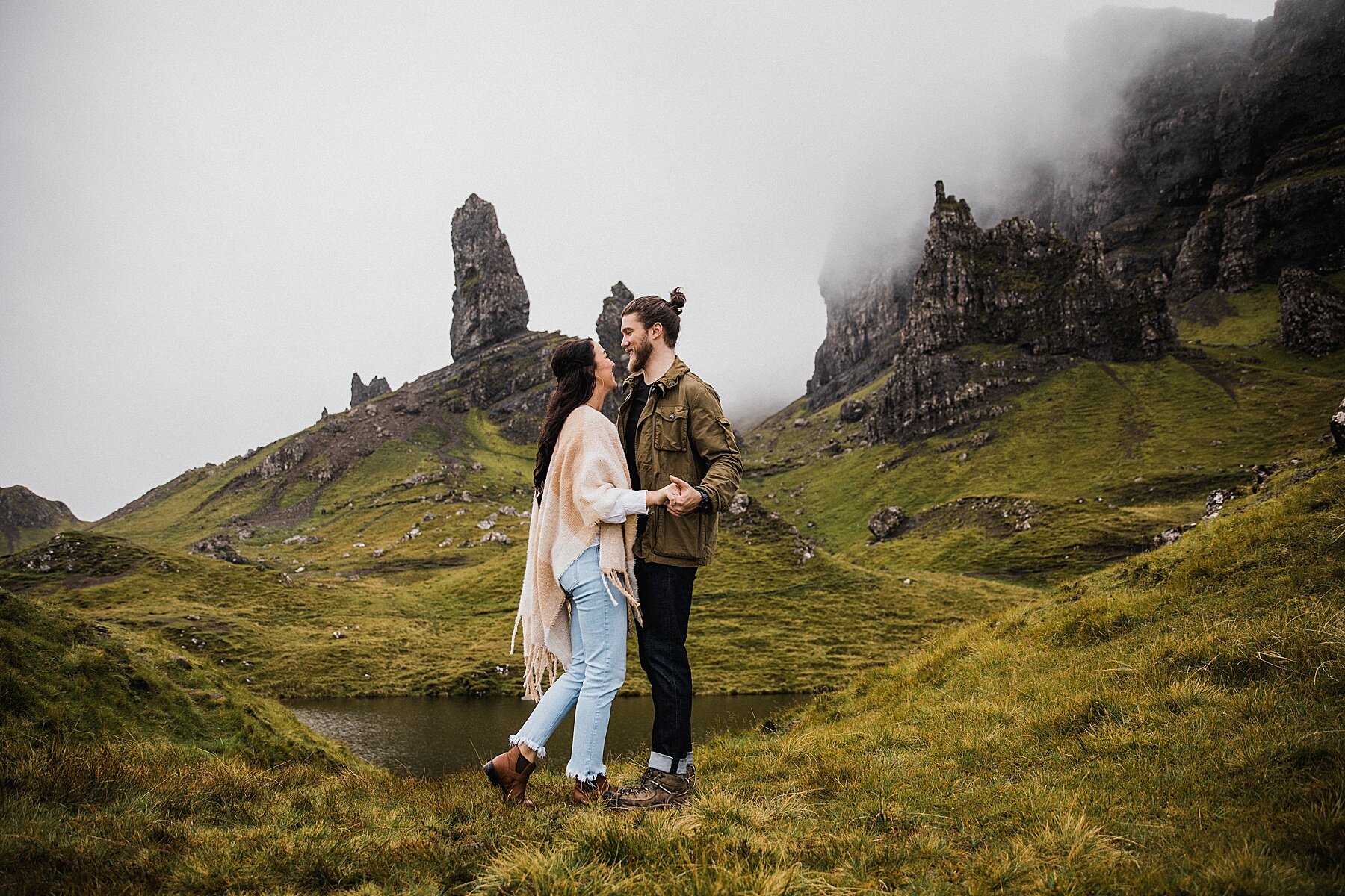 Isle of Skye Elopement | Engagement Session at Old Man of Storr 