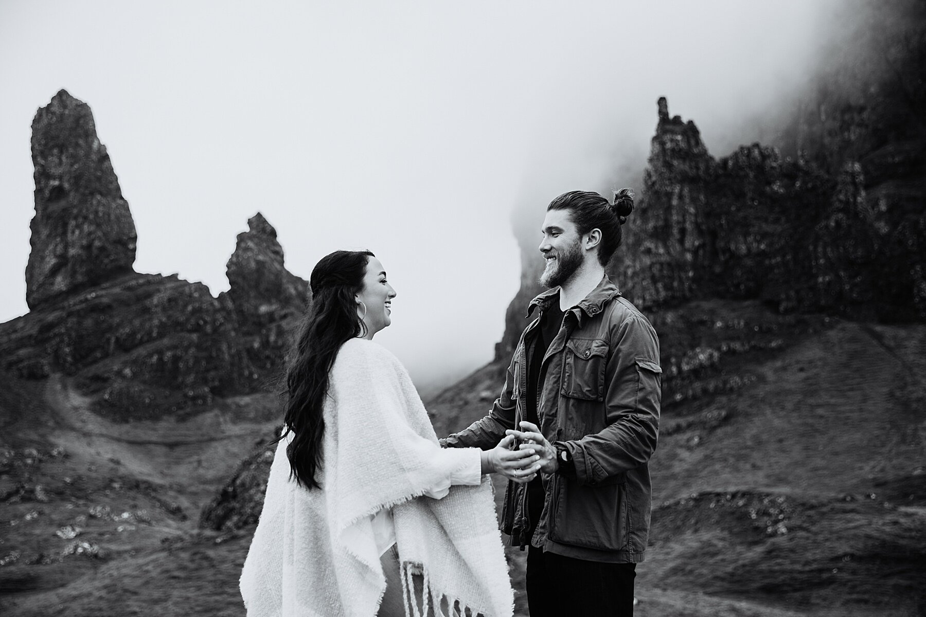 Isle of Skye Elopement | Engagement Session at Old Man of Storr 