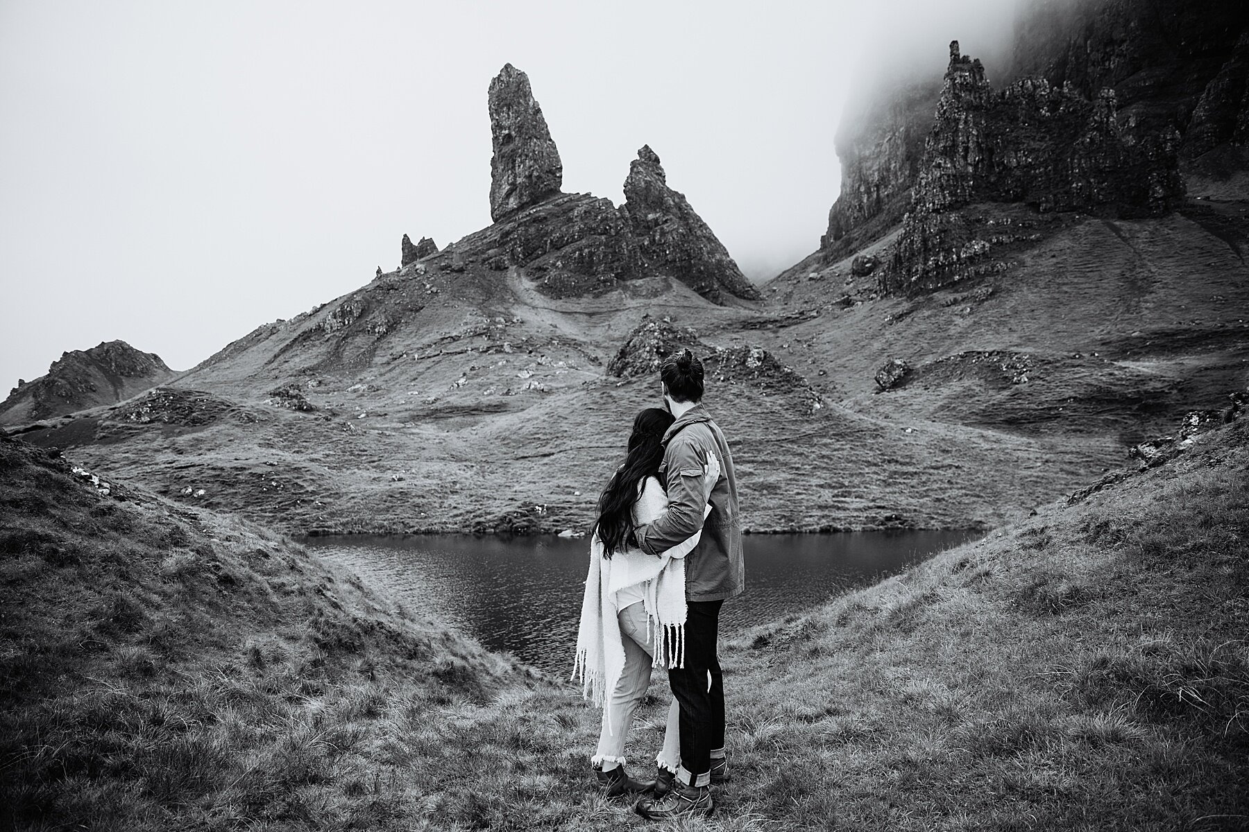 Isle of Skye Elopement | Engagement Session at Old Man of Storr 