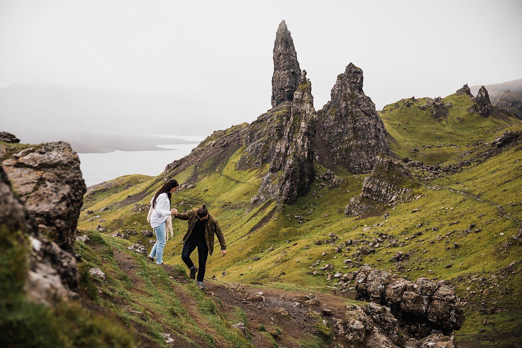 Isle of Skye Elopement | Engagement Session at Old Man of Storr 