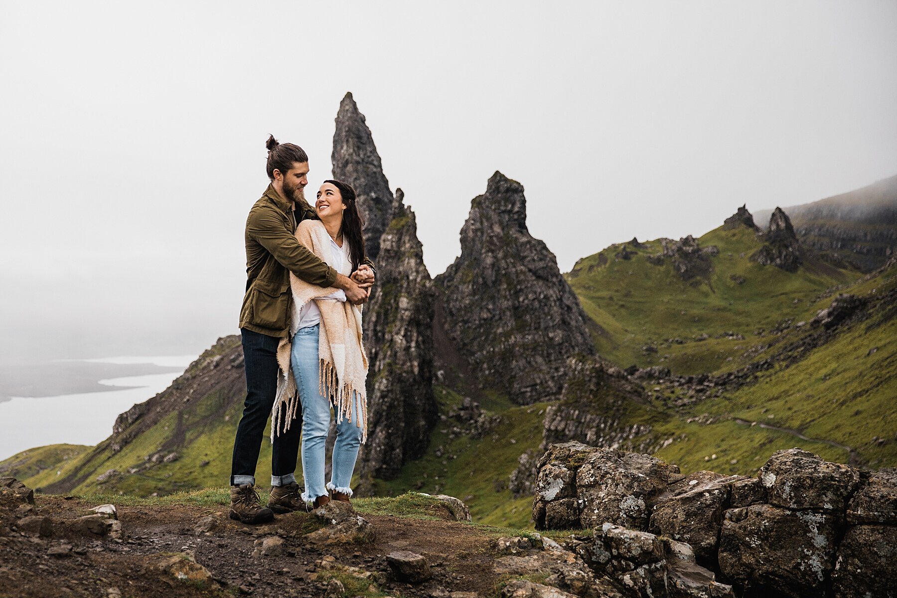 Isle of Skye Elopement | Engagement Session at Old Man of Storr 