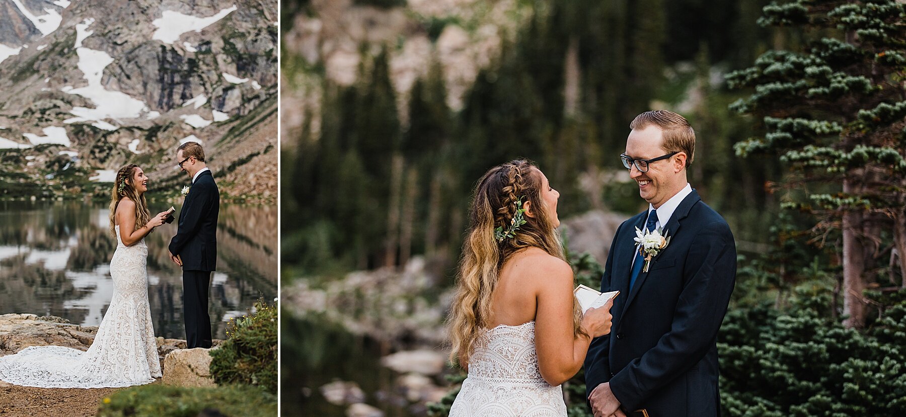 Sunrise Alpine Lake Elopement in the Mountains of Colorado | Vow