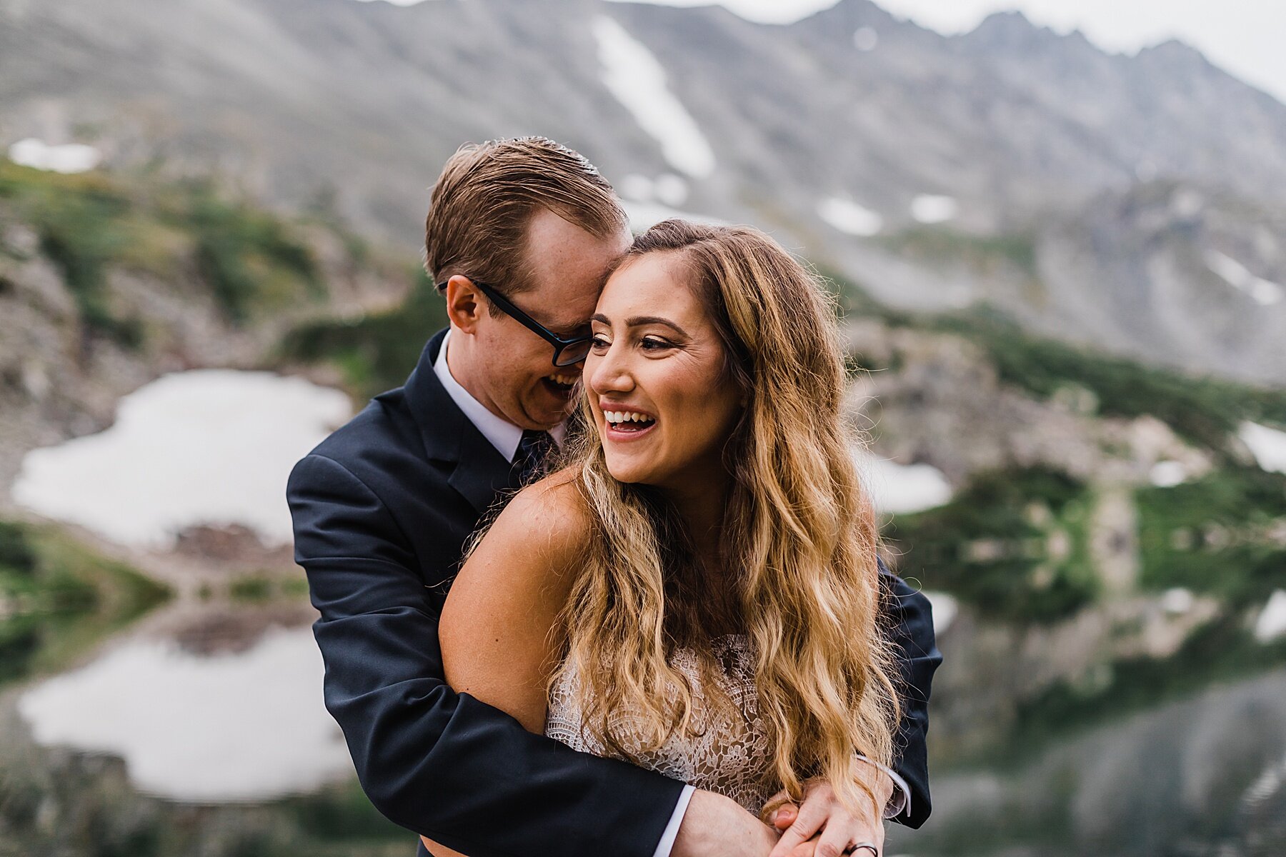 Sunrise Alpine Lake Elopement in the Mountains of Colorado | Vow